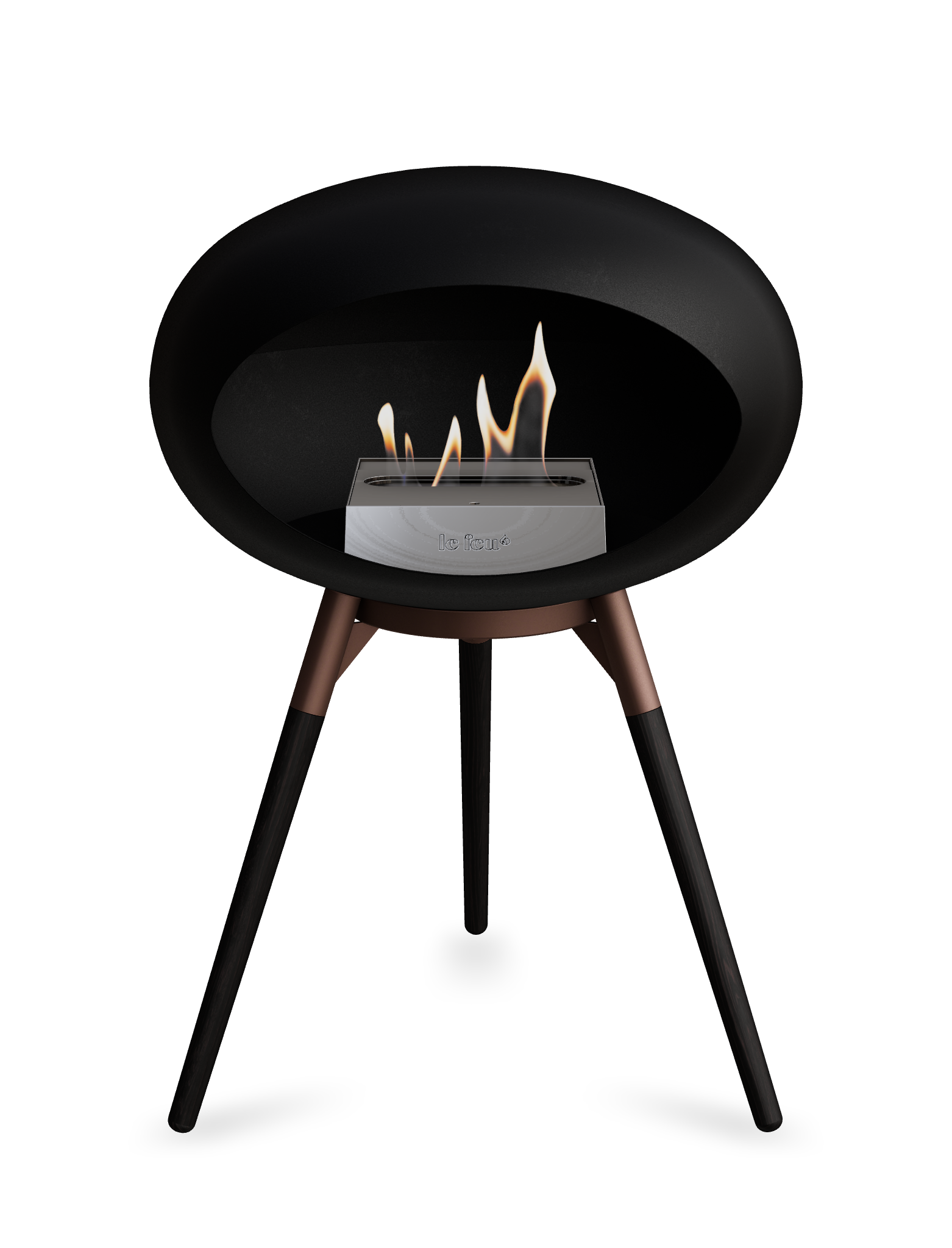 Le Feu Dome Ground Low – Freestanding Bioethanol Fireplace, Classic Size