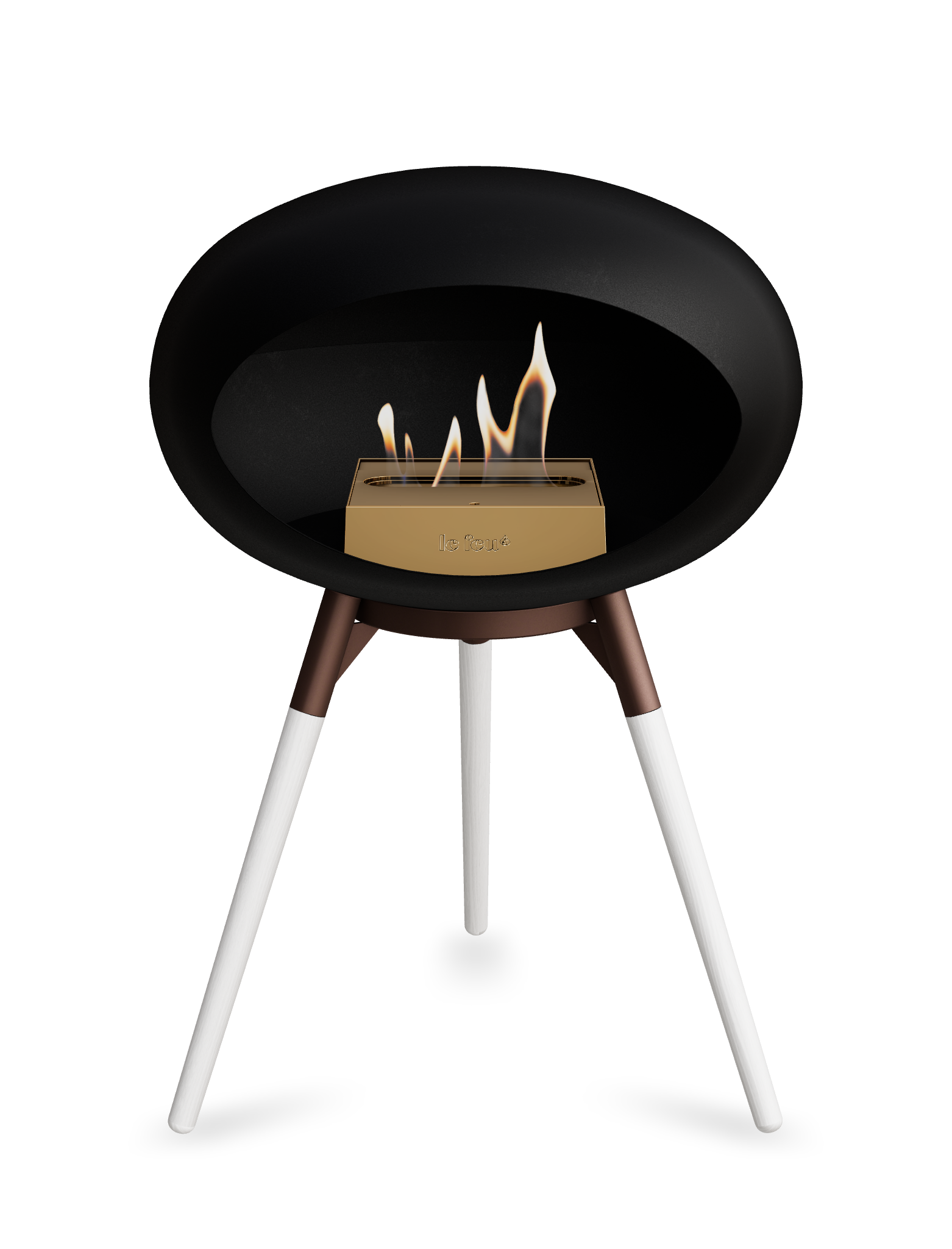 Le Feu Dome Ground Low – Freestanding Bioethanol Fireplace, Classic Size