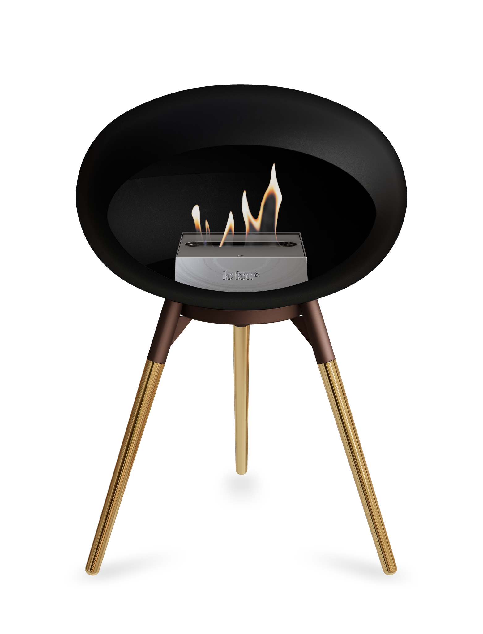Le Feu Dome Ground Low – Freestanding Bioethanol Fireplace, Classic Size