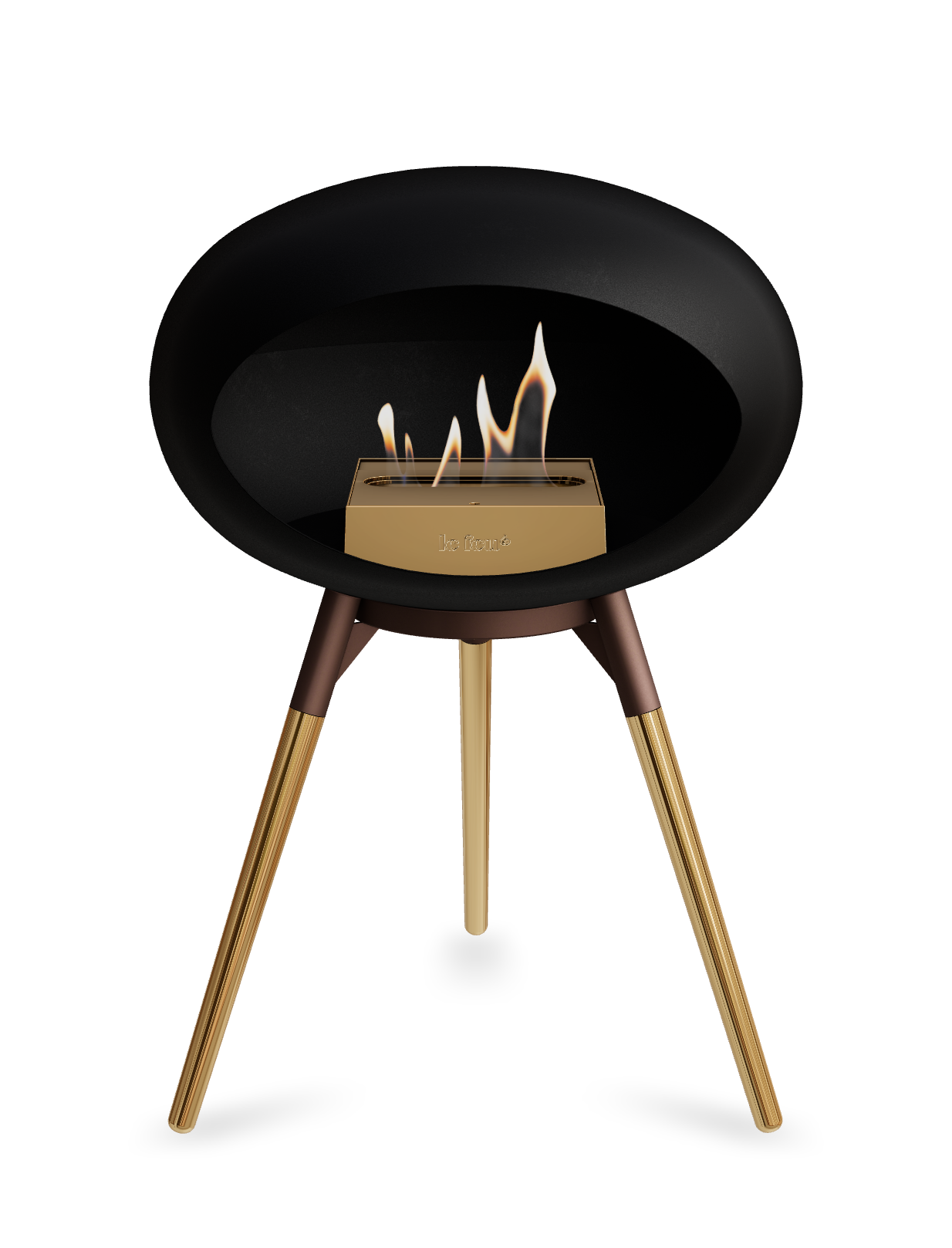 Le Feu Dome Ground Low – Freestanding Bioethanol Fireplace, Classic Size