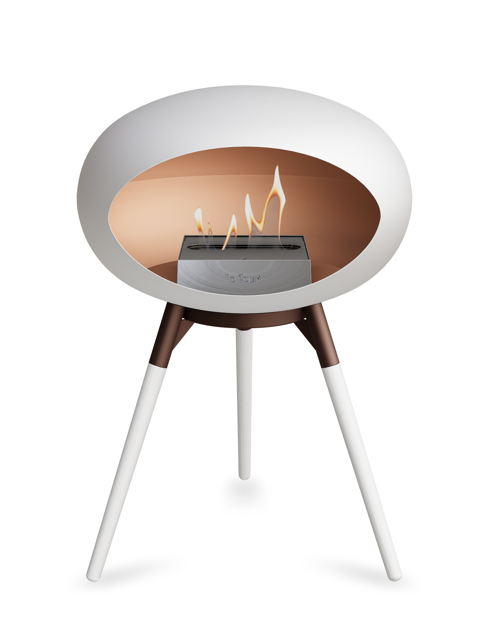 Le Feu Dome Ground Low – Freestanding Bioethanol Fireplace, Classic Size