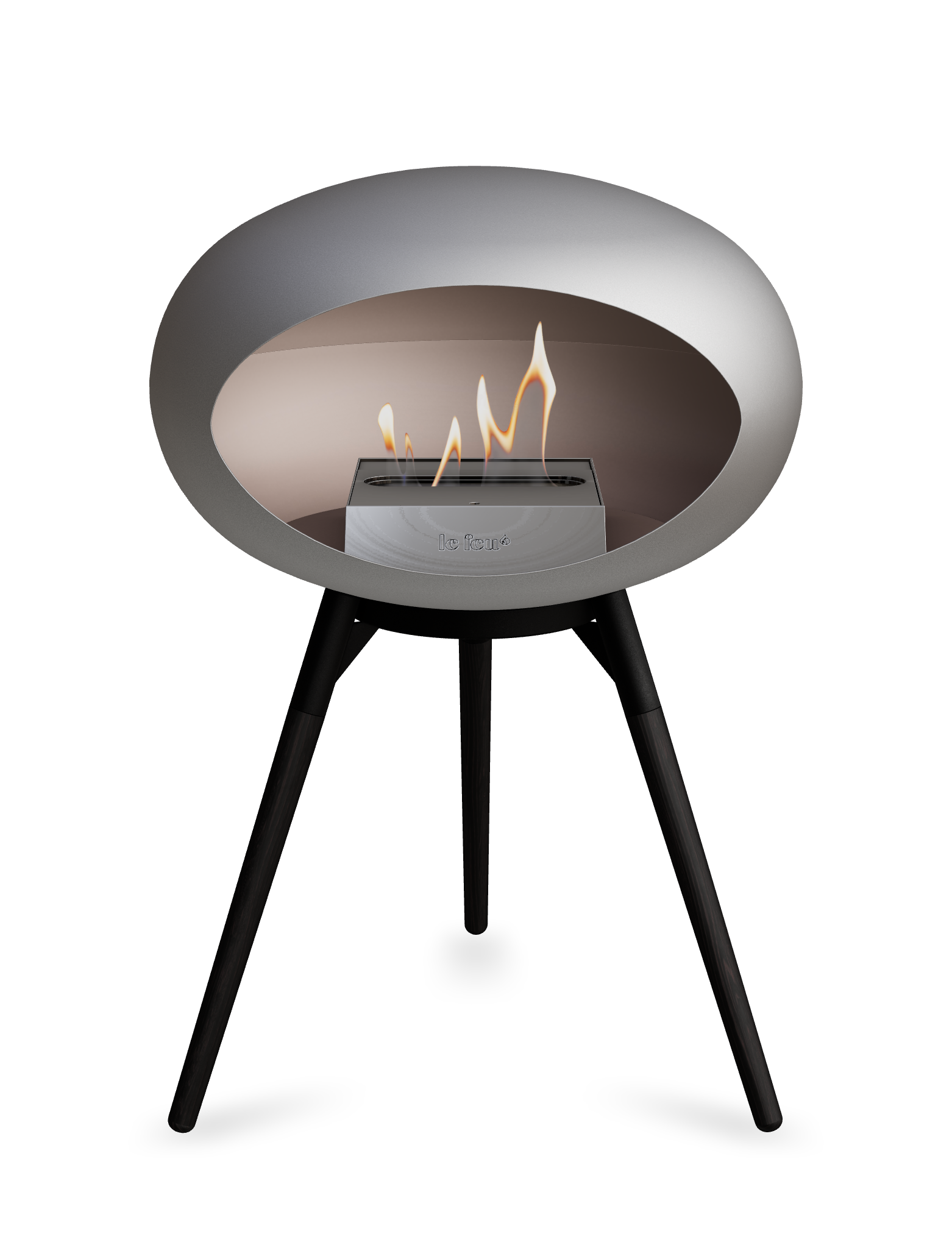 Le Feu Dome Ground Low – Freestanding Bioethanol Fireplace, Classic Size