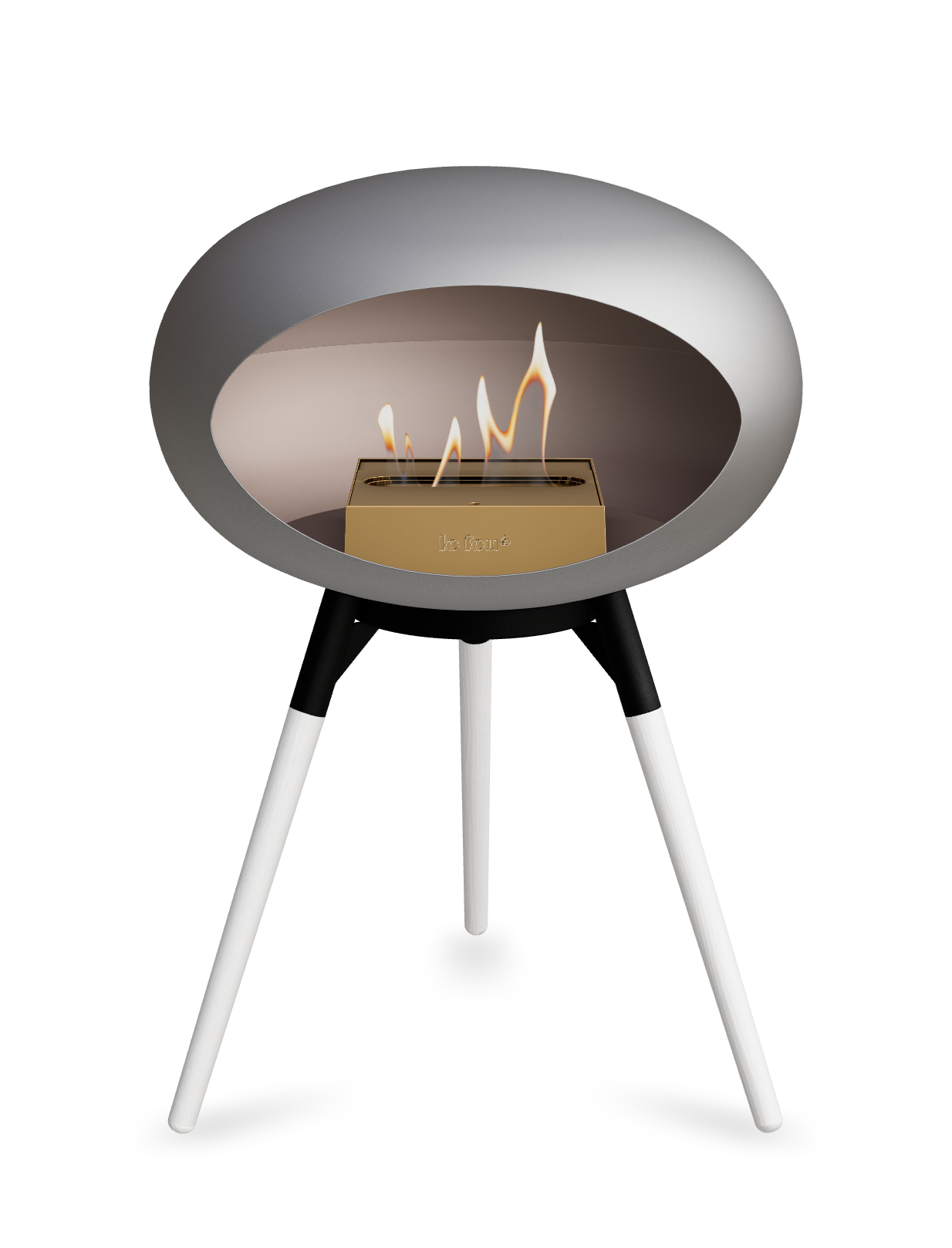 Le Feu Dome Ground Low – Freestanding Bioethanol Fireplace, Classic Size