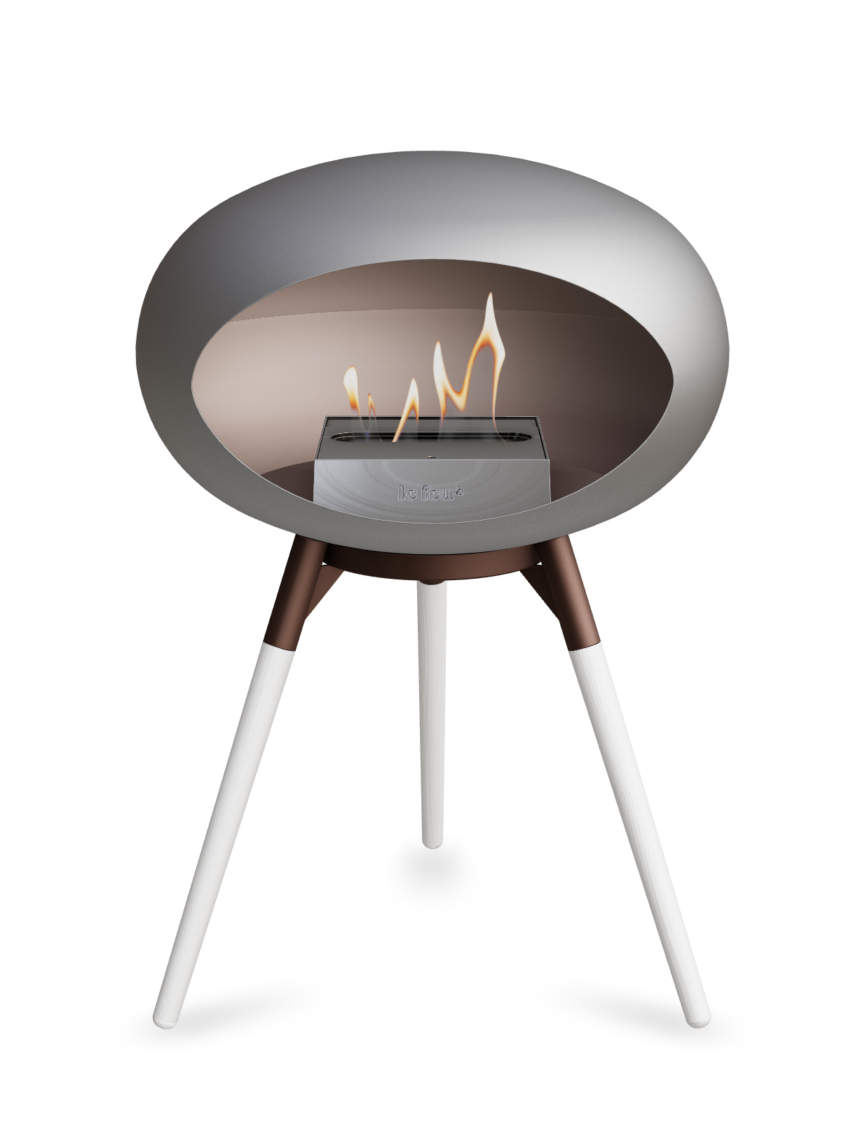 Le Feu Dome Ground Low – Freestanding Bioethanol Fireplace, Classic Size