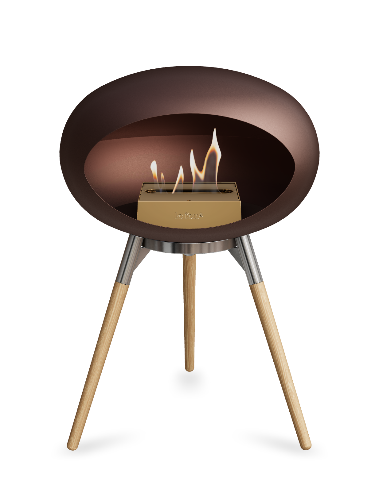 Le Feu Dome Ground Low – Freestanding Bioethanol Fireplace, Classic Size