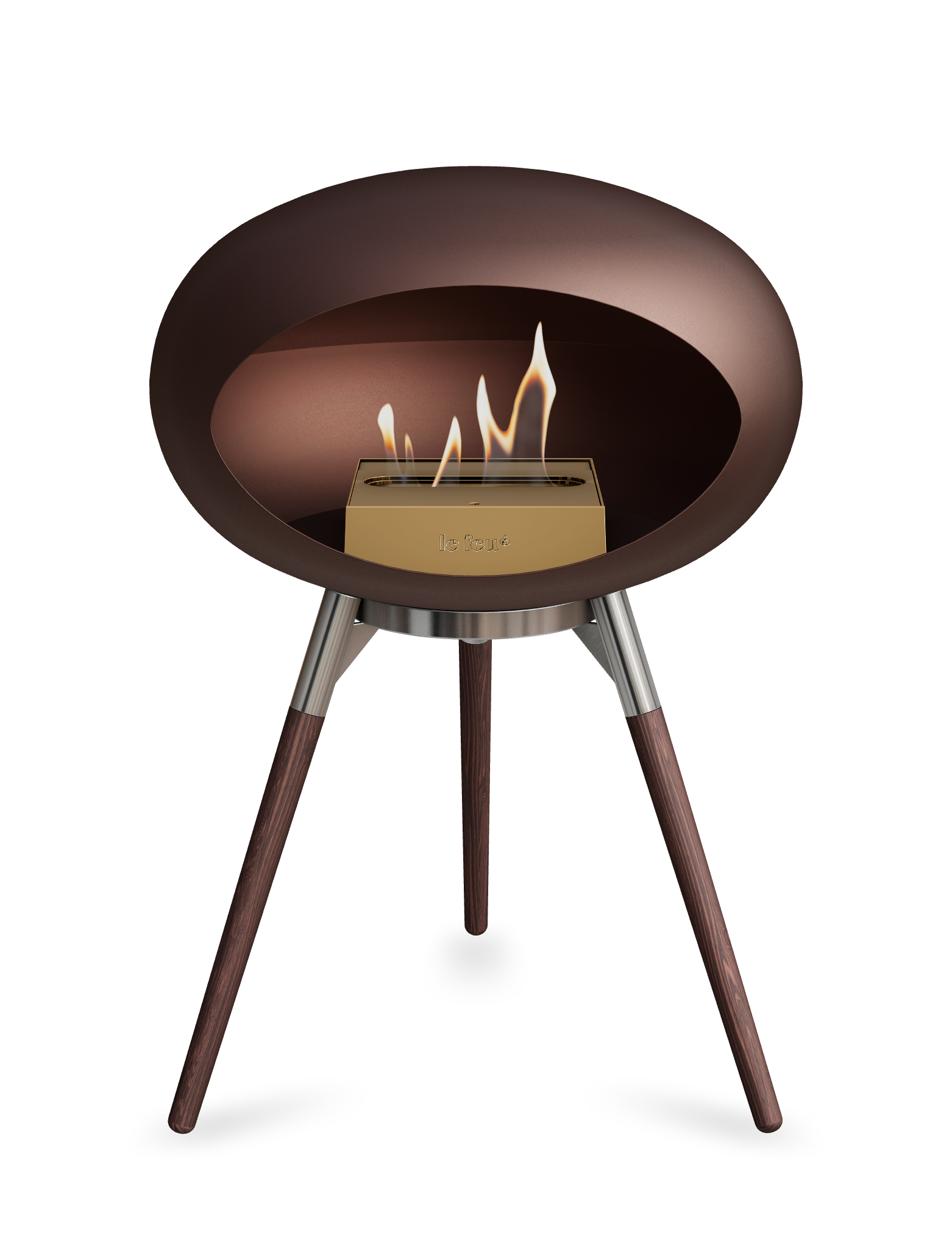 Le Feu Dome Ground Low – Freestanding Bioethanol Fireplace, Classic Size