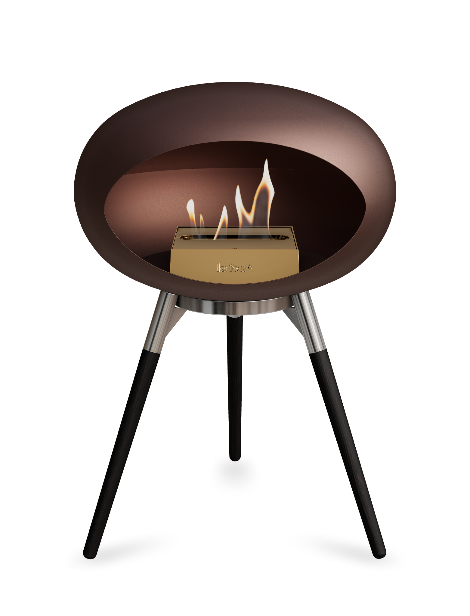 Le Feu Dome Ground Low – Freestanding Bioethanol Fireplace, Classic Size