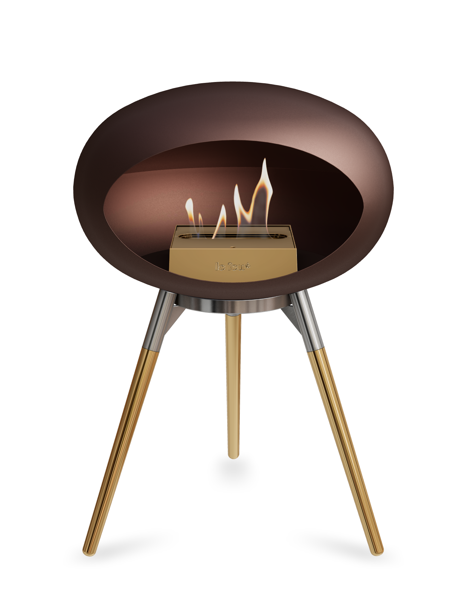 Le Feu Dome Ground Low – Freestanding Bioethanol Fireplace, Classic Size