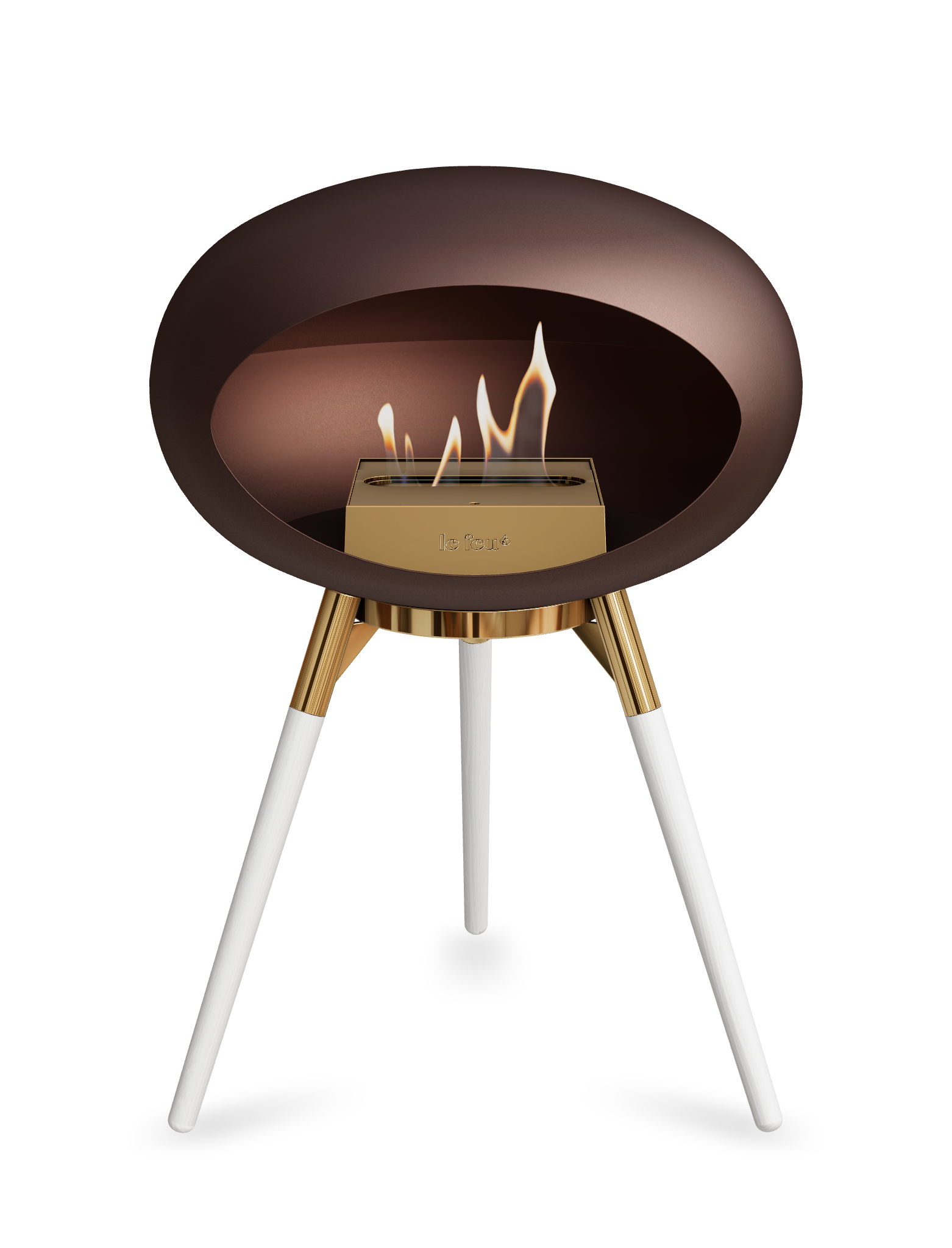 Le Feu Dome Ground Low – Freestanding Bioethanol Fireplace, Classic Size