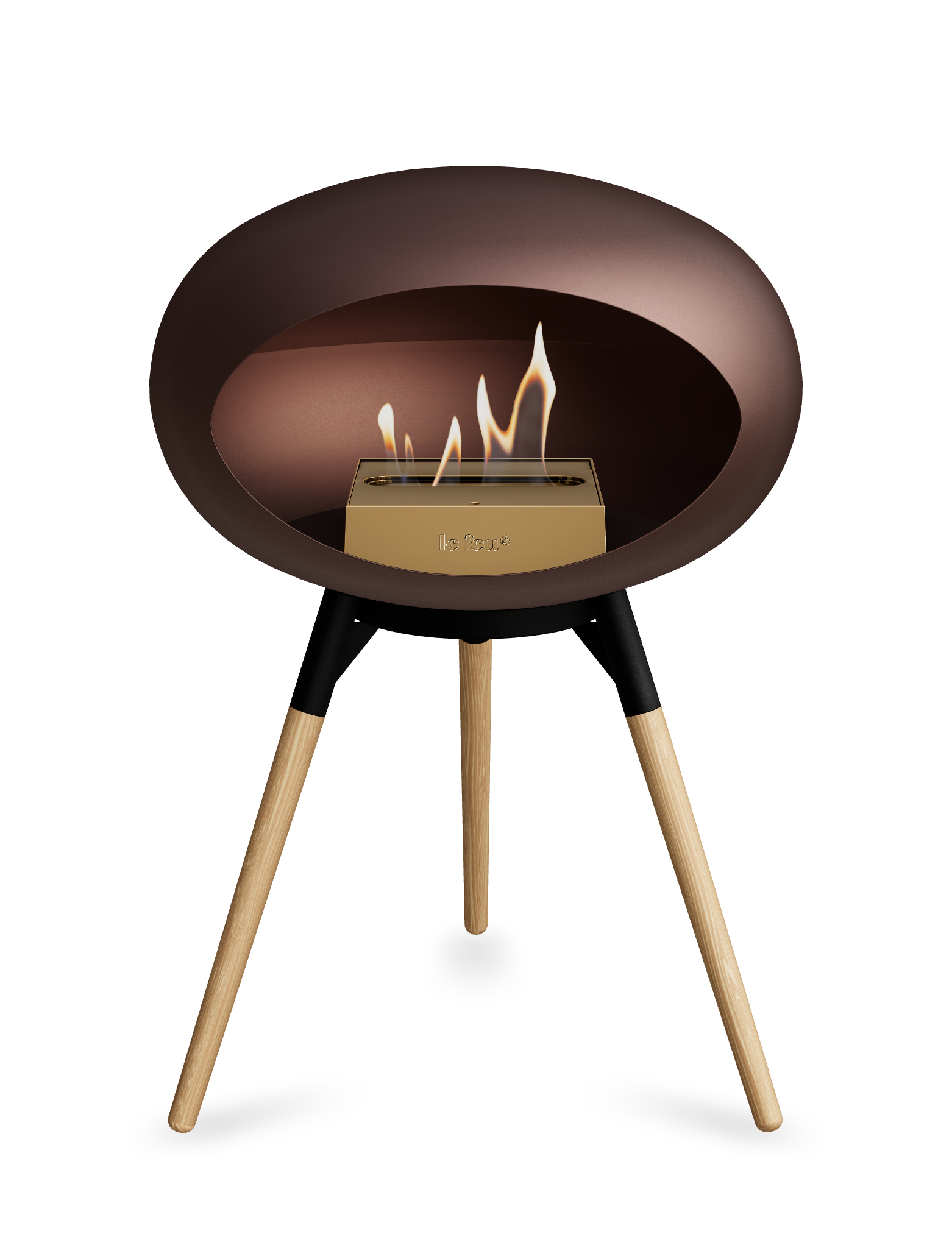 Le Feu Dome Ground Low – Freestanding Bioethanol Fireplace, Classic Size