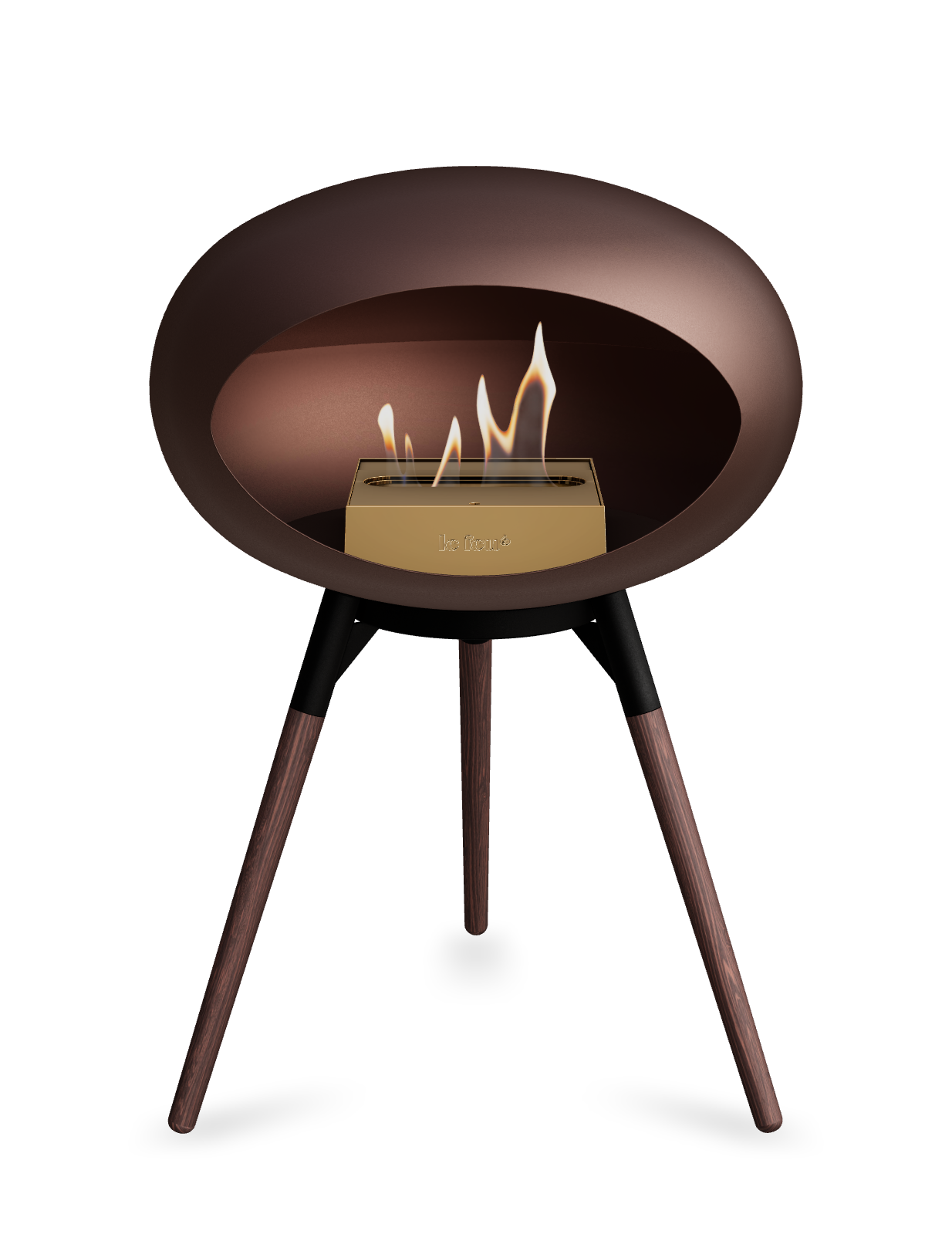 Le Feu Dome Ground Low – Freestanding Bioethanol Fireplace, Classic Size