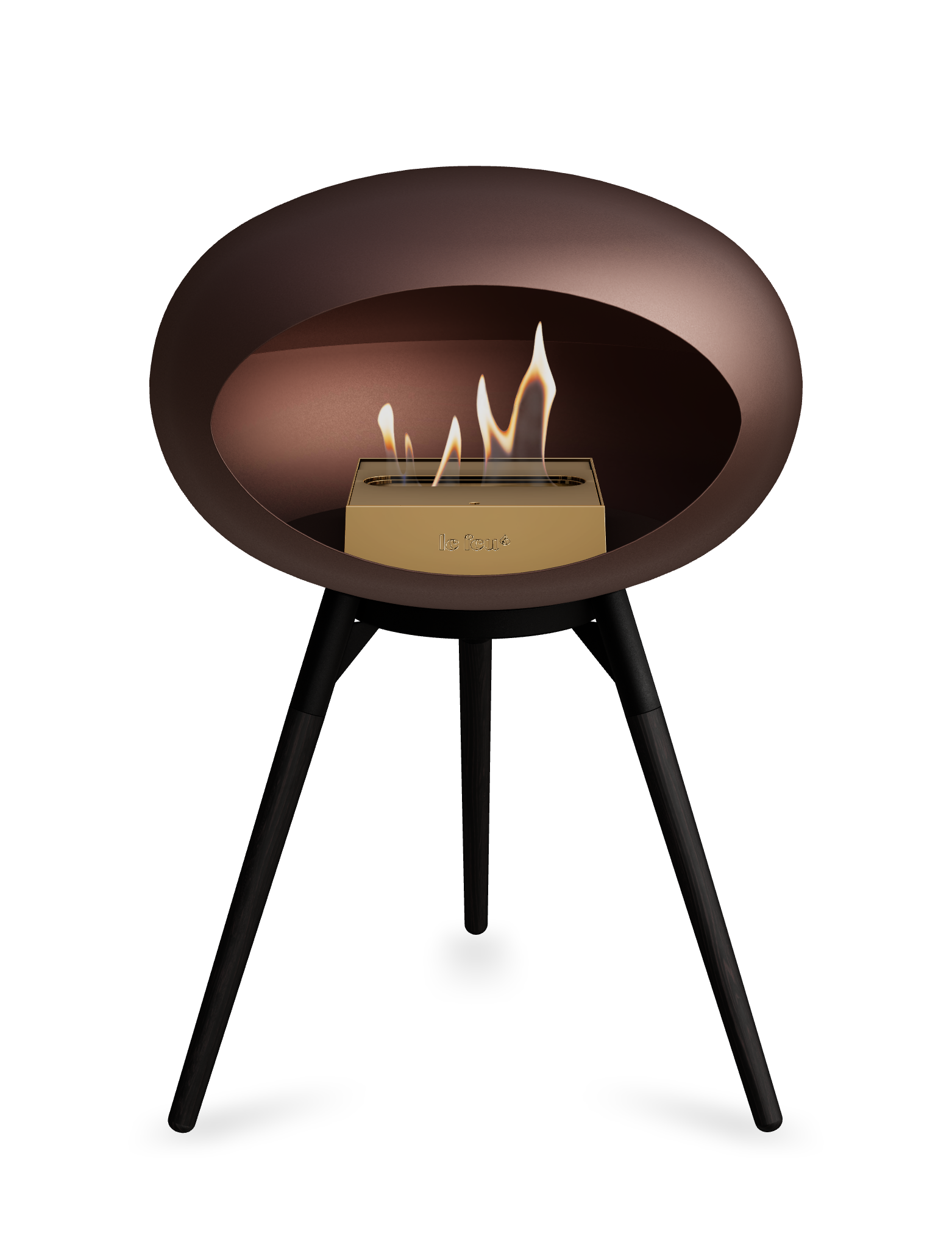 Le Feu Dome Ground Low – Freestanding Bioethanol Fireplace, Classic Size