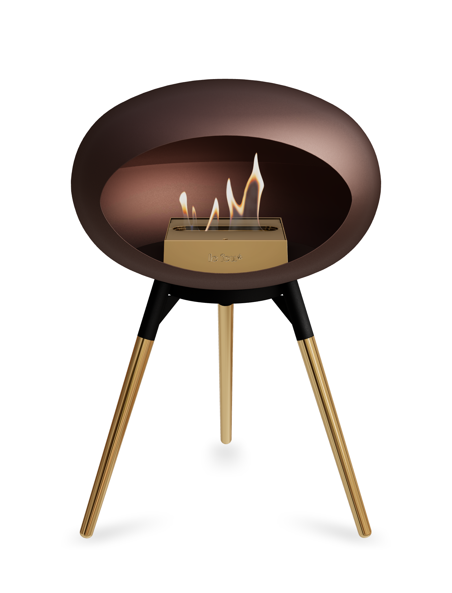 Le Feu Dome Ground Low – Freestanding Bioethanol Fireplace, Classic Size