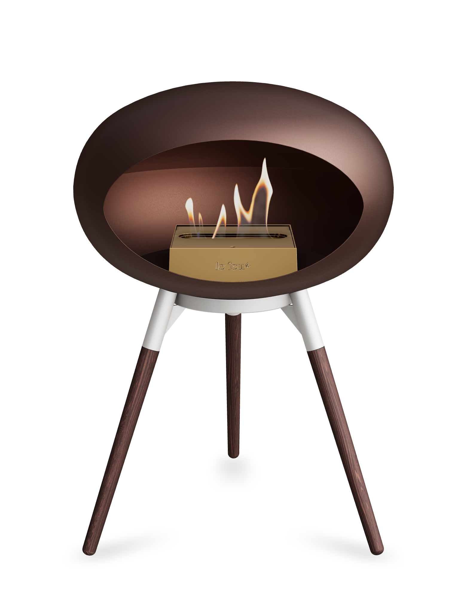 Le Feu Dome Ground Low – Freestanding Bioethanol Fireplace, Classic Size
