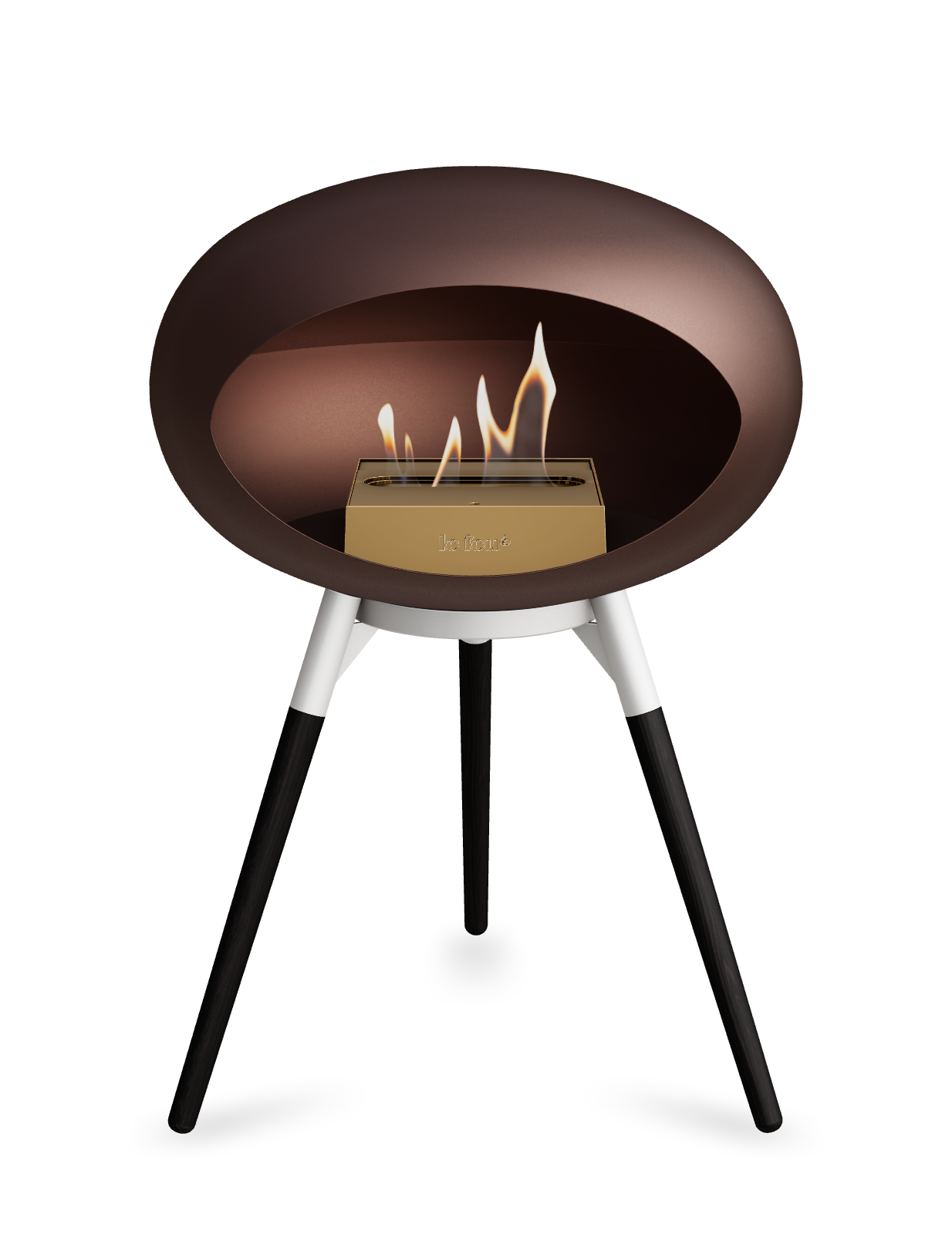 Le Feu Dome Ground Low – Freestanding Bioethanol Fireplace, Classic Size