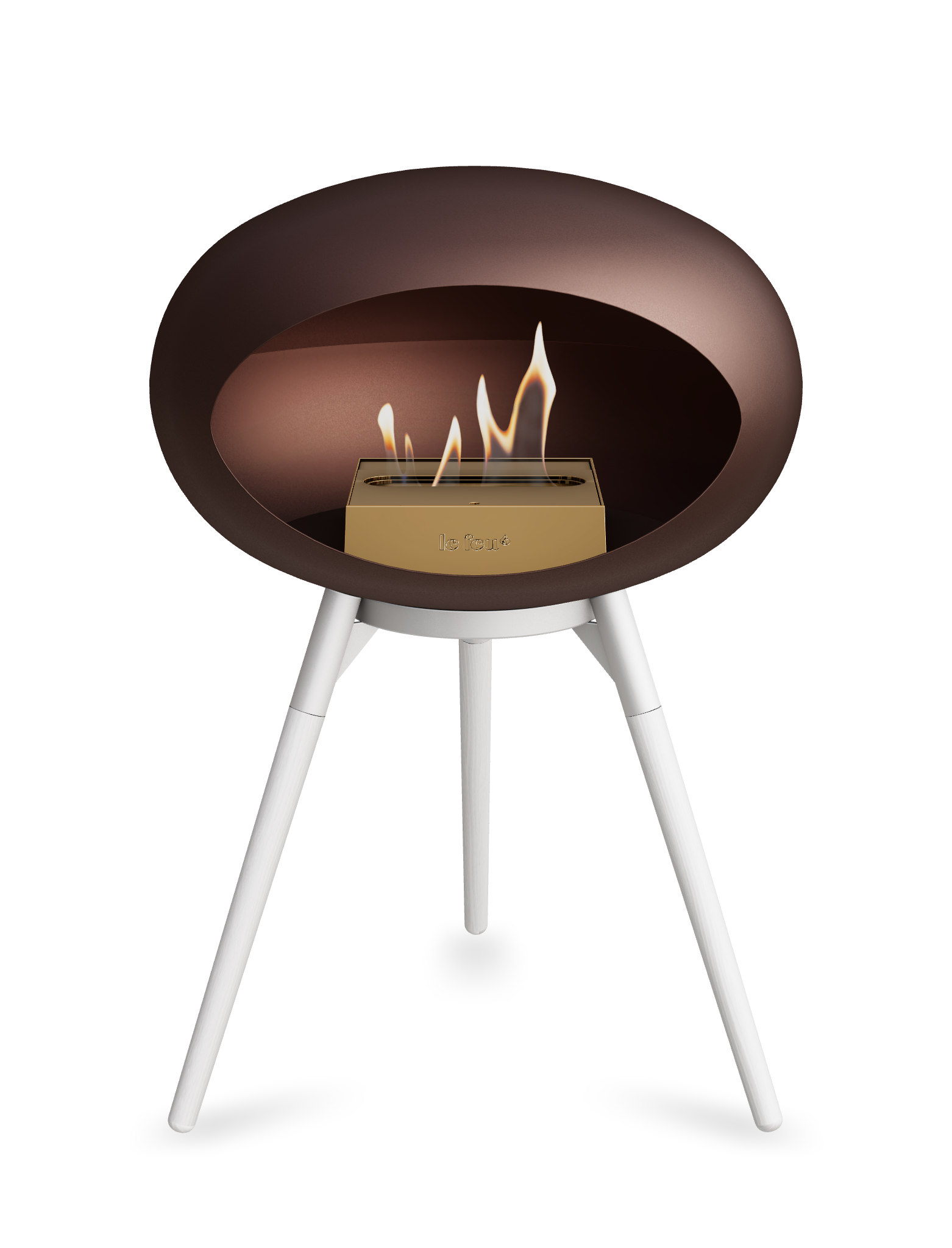 Le Feu Dome Ground Low – Freestanding Bioethanol Fireplace, Classic Size