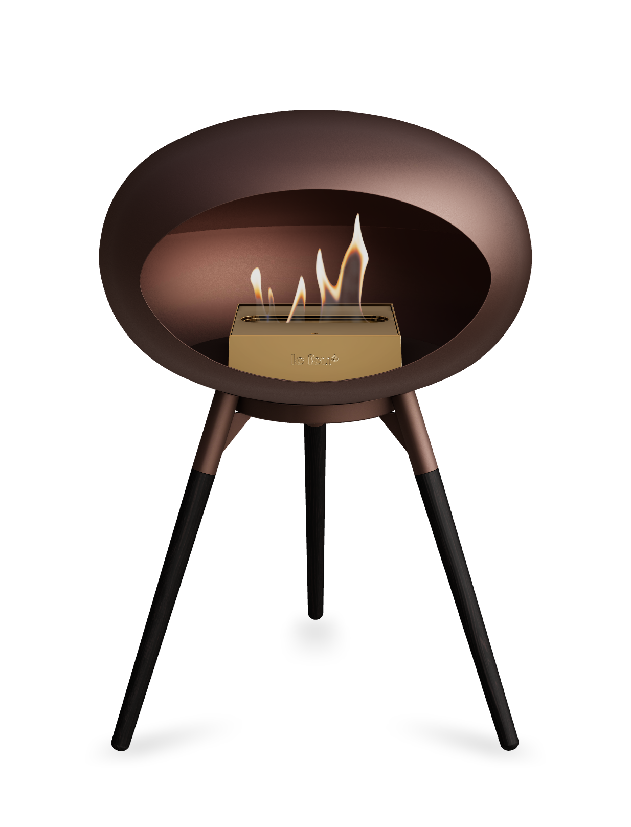 Le Feu Dome Ground Low – Freestanding Bioethanol Fireplace, Classic Size