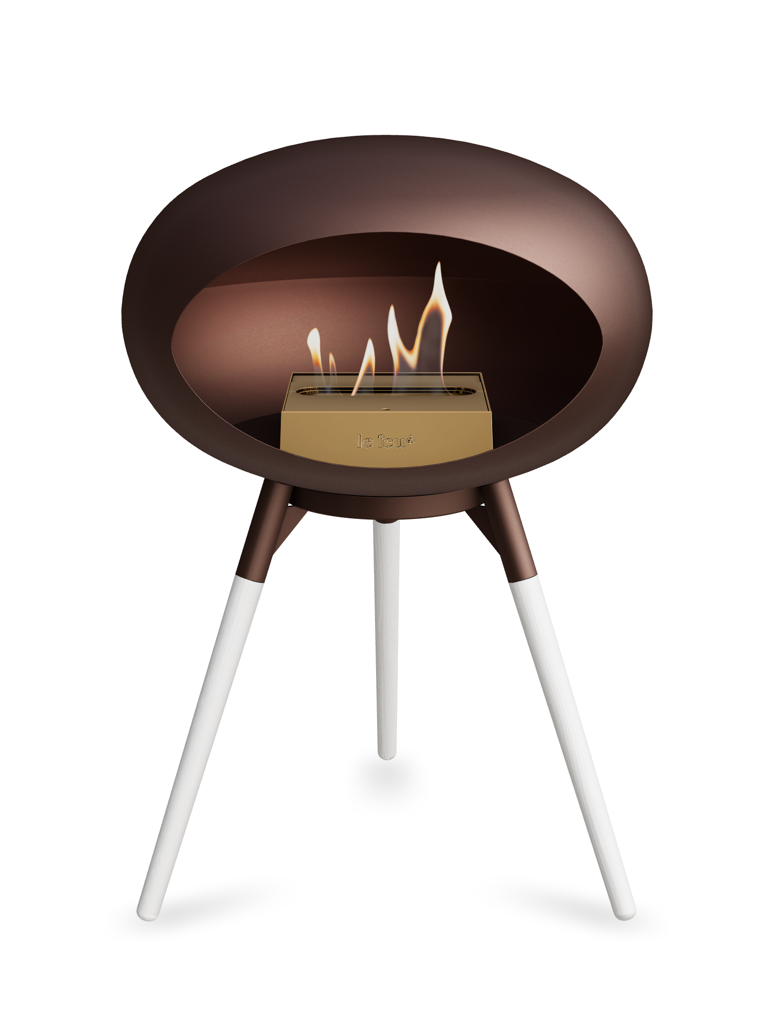 Le Feu Dome Ground Low – Freestanding Bioethanol Fireplace, Classic Size