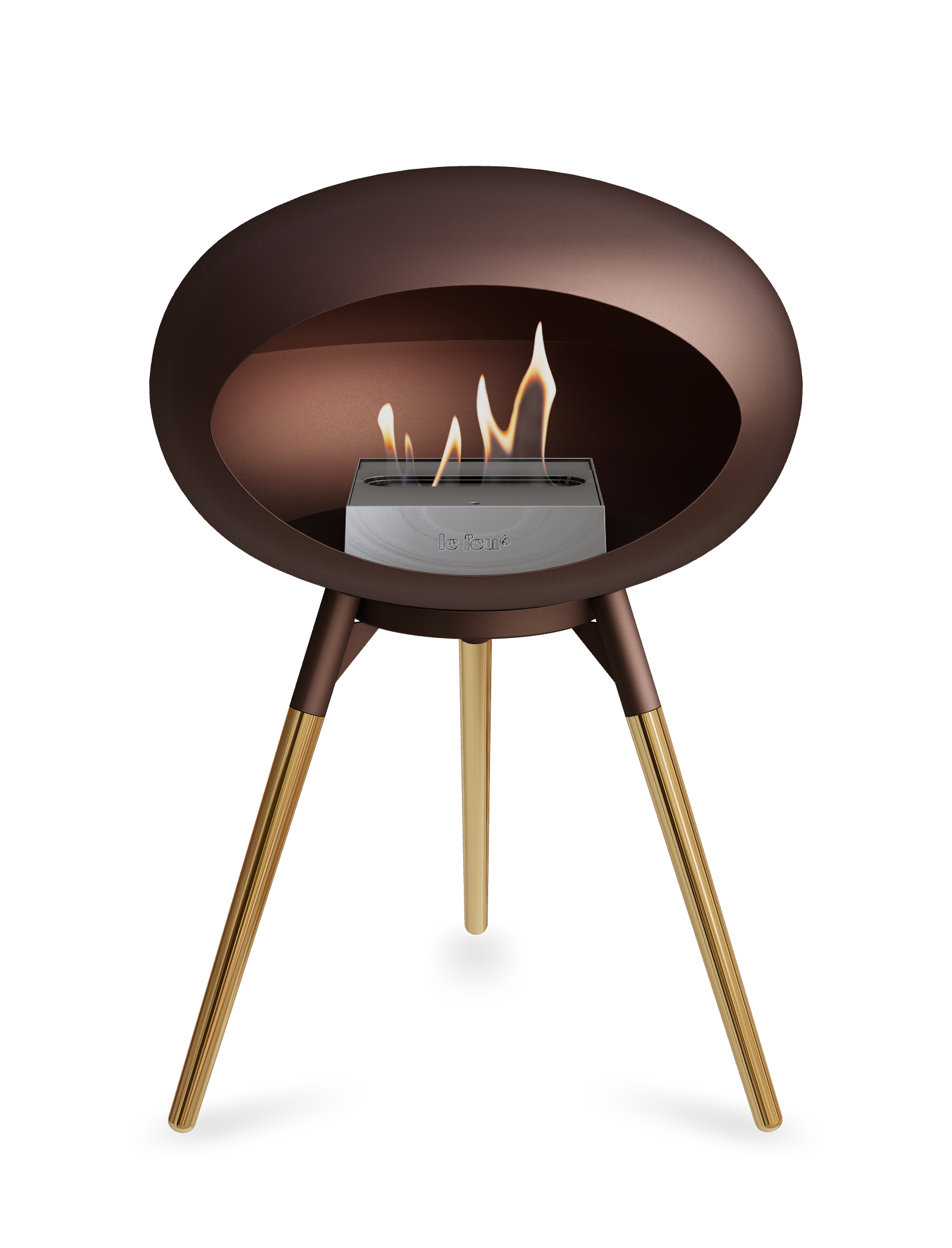 Le Feu Dome Ground Low – Freestanding Bioethanol Fireplace, Classic Size