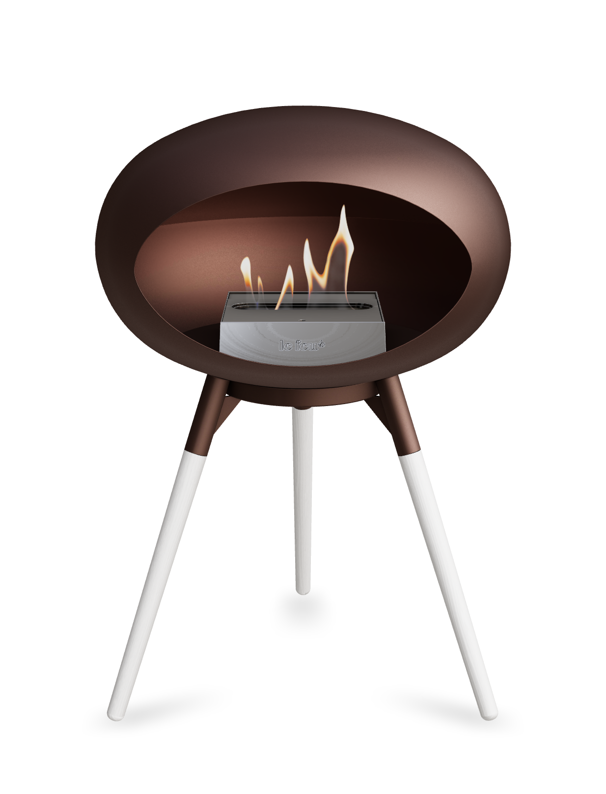 Le Feu Dome Ground Low – Freestanding Bioethanol Fireplace, Classic Size