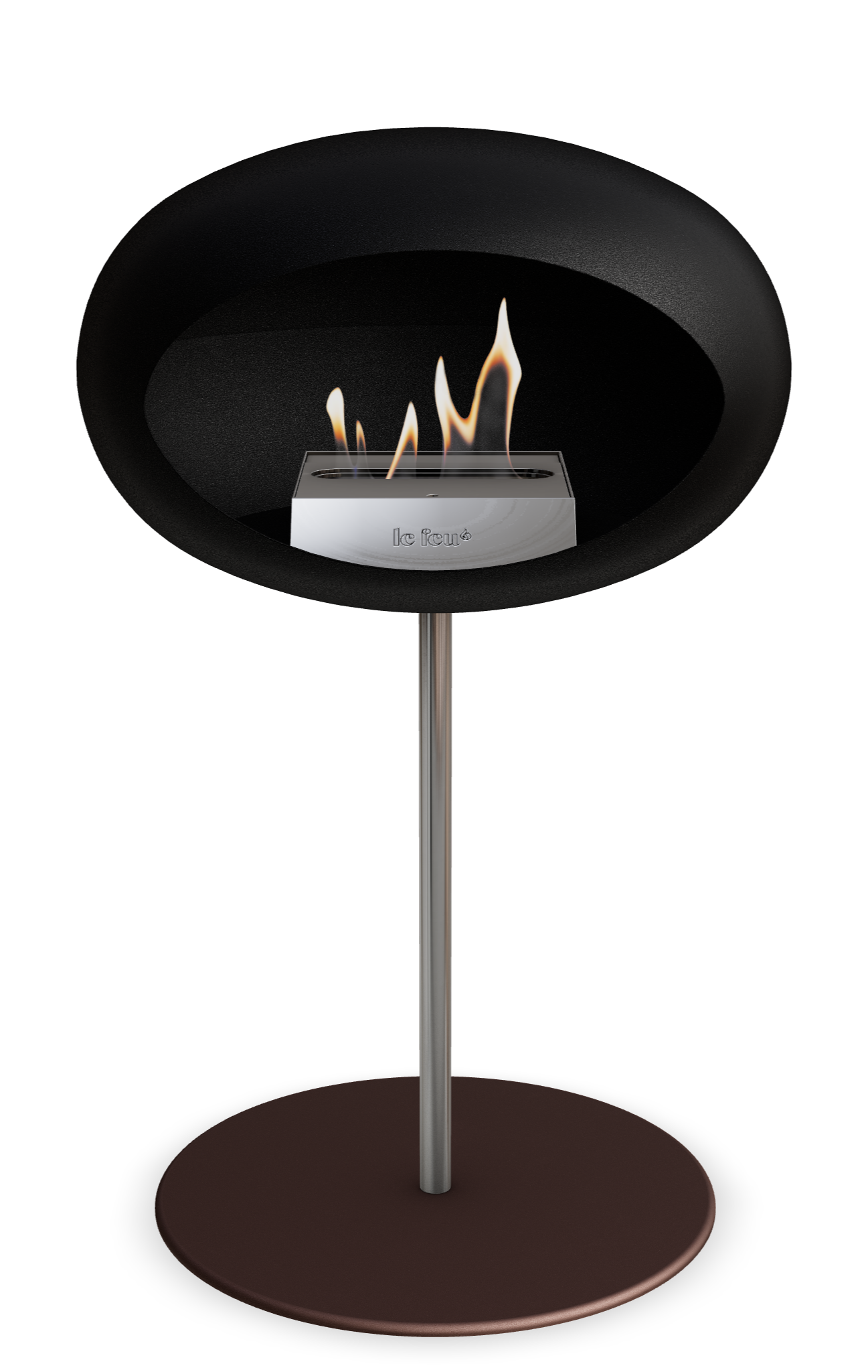 Le Feu Dome Steel Low – Bioethanol Fireplace, Classic Dome