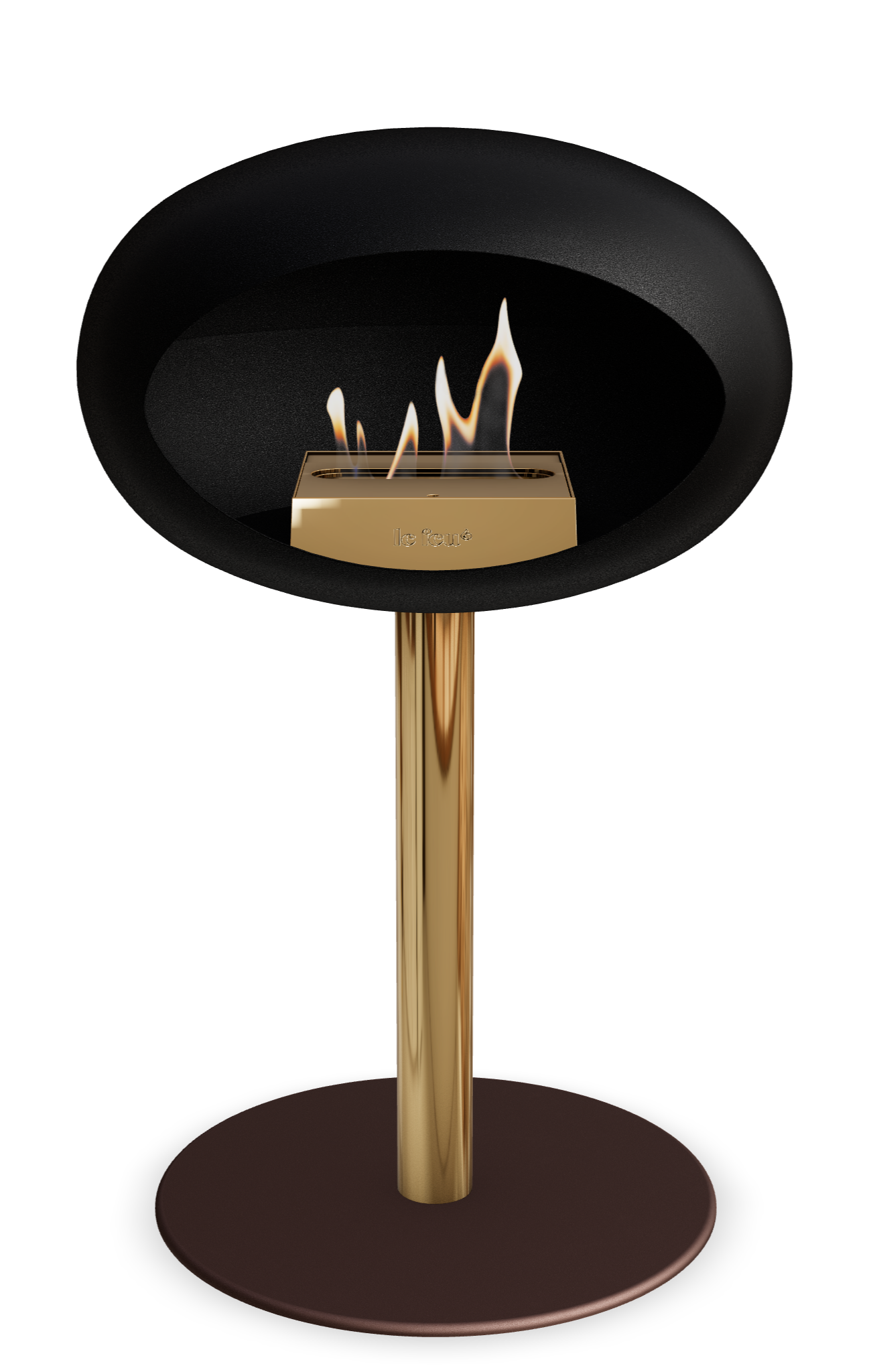 Le Feu Dome Steel Low – Bioethanol Fireplace, Classic Dome