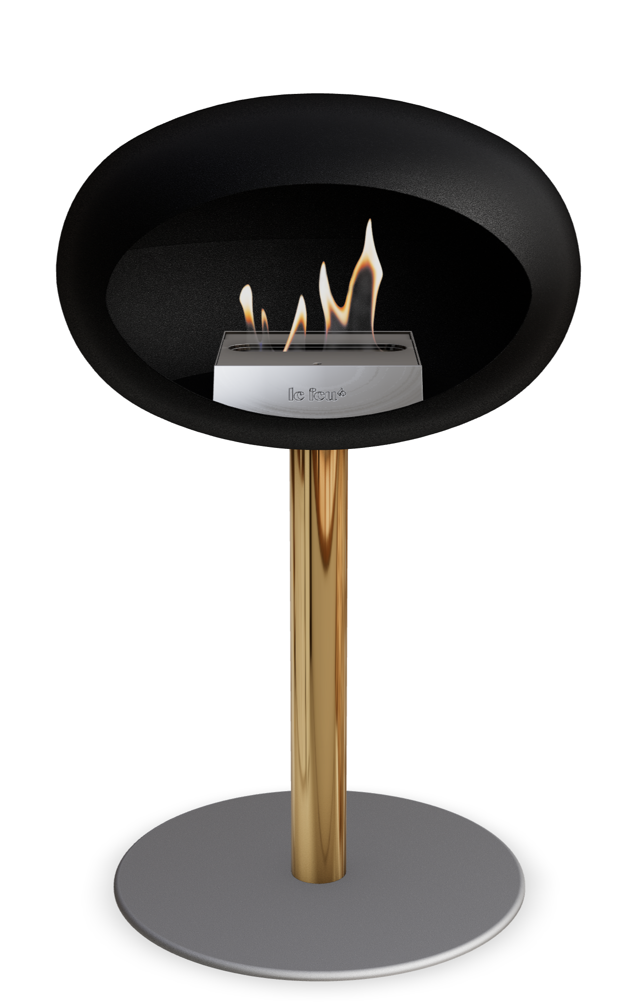 Le Feu Dome Steel Low – Bioethanol Fireplace, Classic Dome