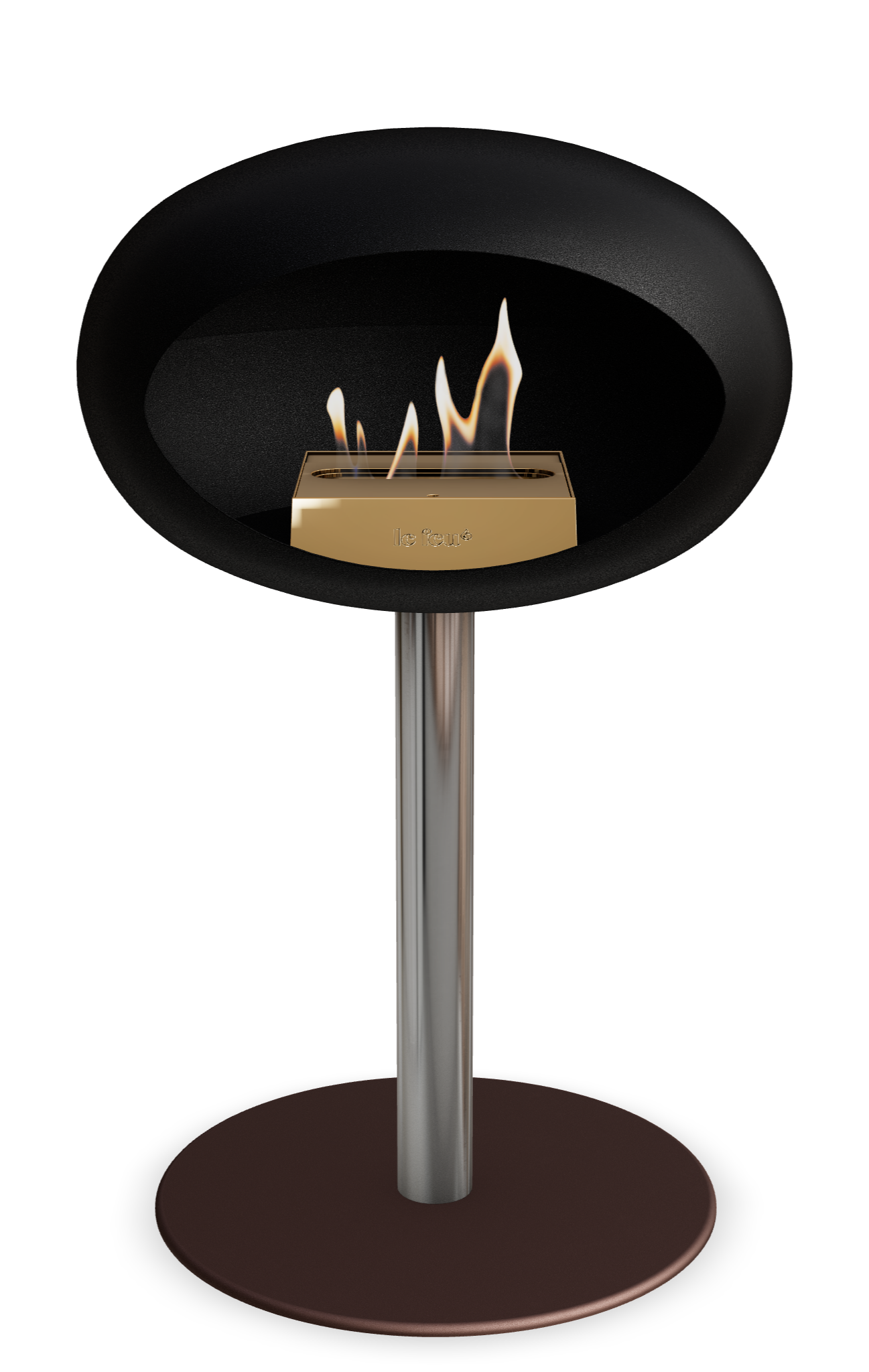 Le Feu Dome Steel Low – Bioethanol Fireplace, Classic Dome