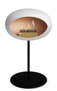Le Feu Dome Steel Low – Bioethanol Fireplace, Classic Dome