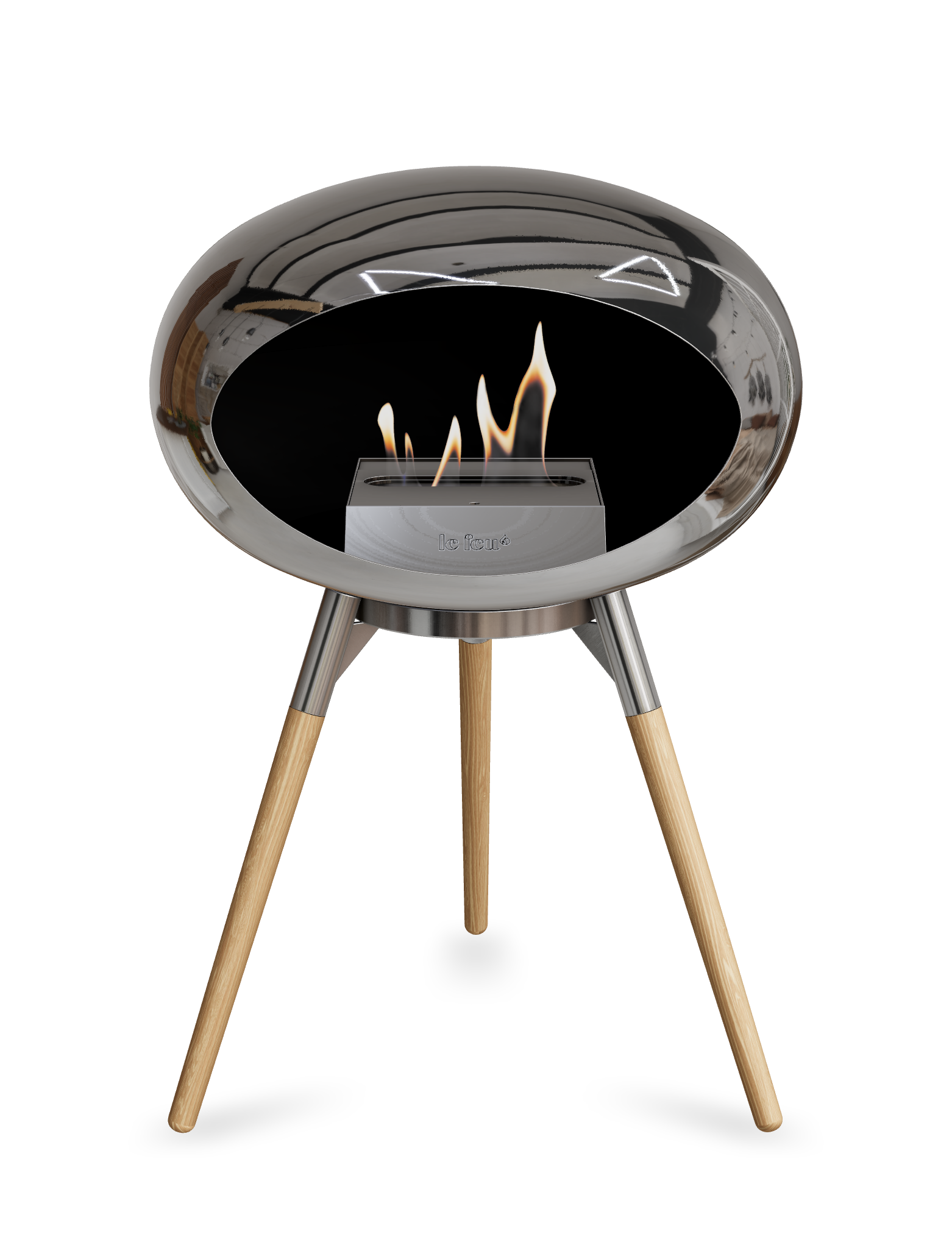 Le Feu Dome Ground Low – Freestanding Bioethanol Fireplace, Classic Size
