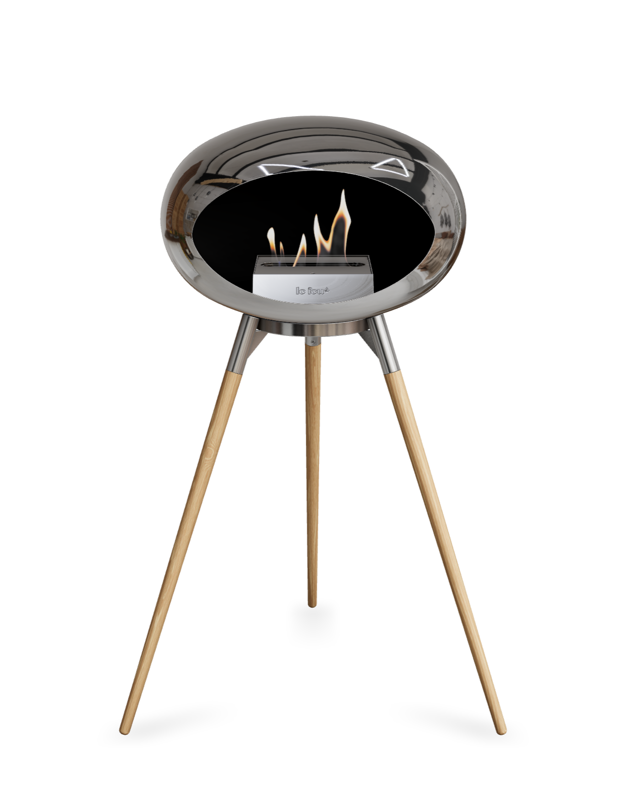 Le Feu Dome Ground High – Freestanding Bioethanol Fireplace (Classic 525)