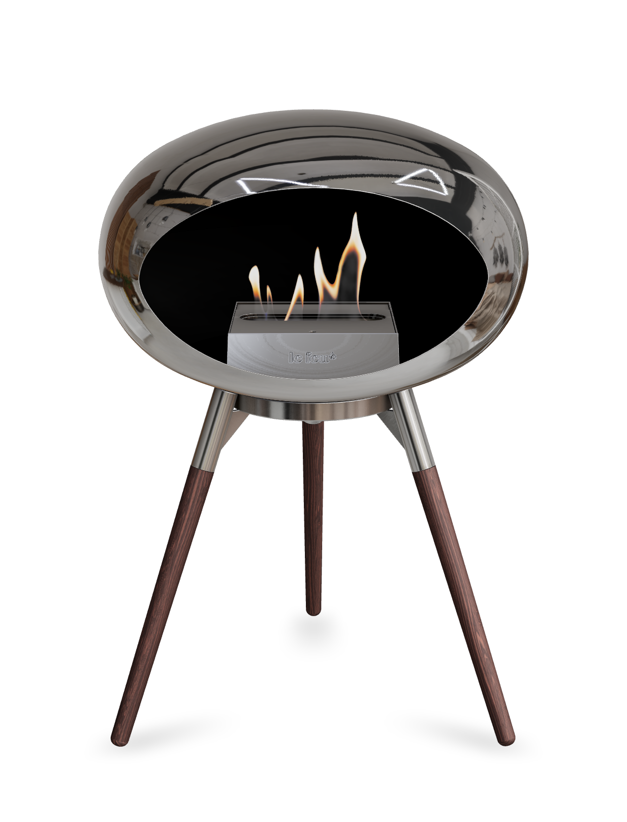 Le Feu Dome Ground Low – Freestanding Bioethanol Fireplace, Classic Size