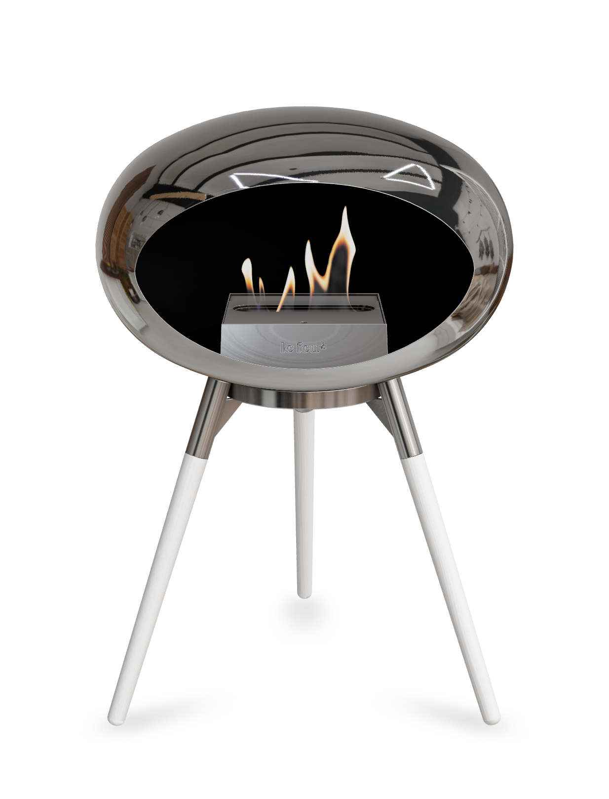 Le Feu Dome Ground Low – Freestanding Bioethanol Fireplace, Classic Size