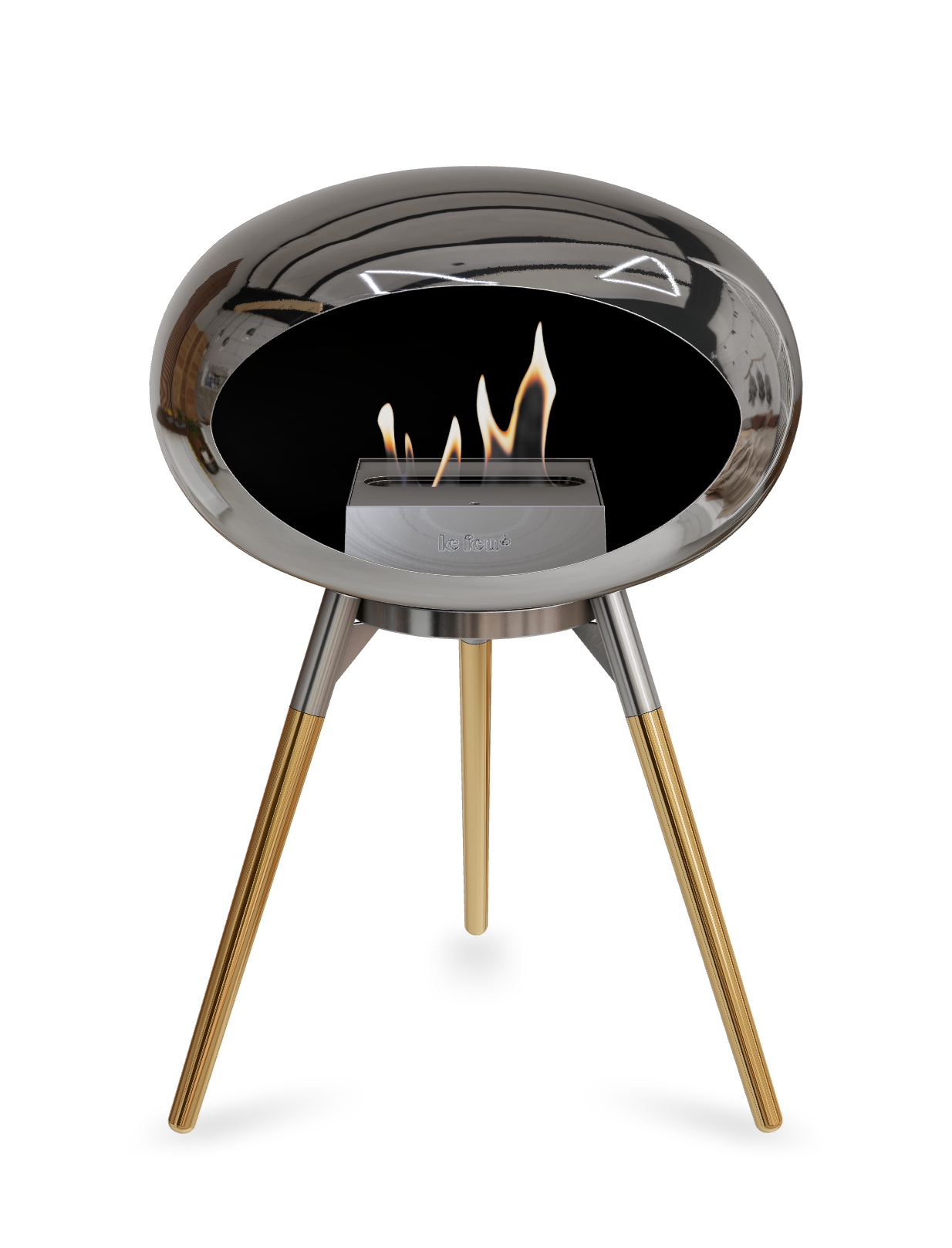 Le Feu Dome Ground Low – Freestanding Bioethanol Fireplace, Classic Size