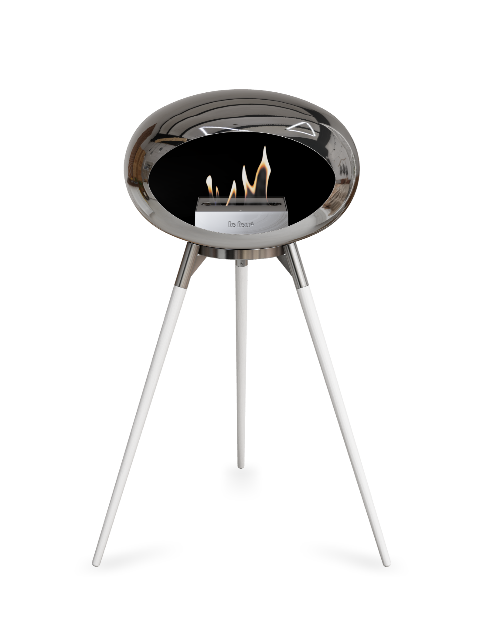 Le Feu Dome Ground High – Freestanding Bioethanol Fireplace (Classic 525)