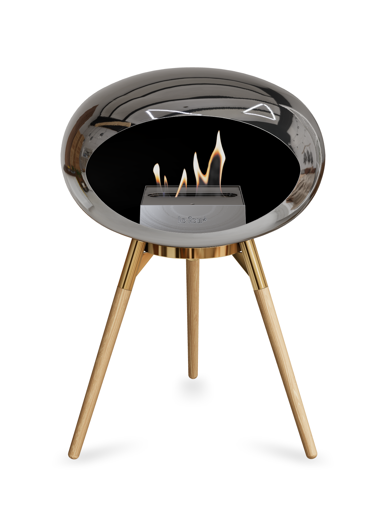 Le Feu Dome Ground Low – Freestanding Bioethanol Fireplace, Classic Size