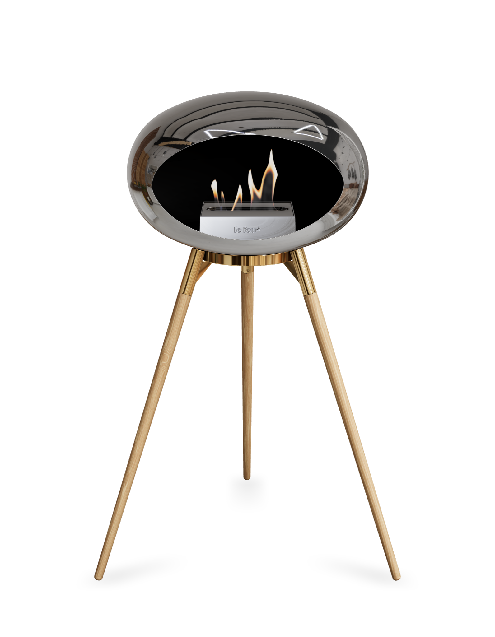 Le Feu Dome Ground High – Freestanding Bioethanol Fireplace (Classic 525)