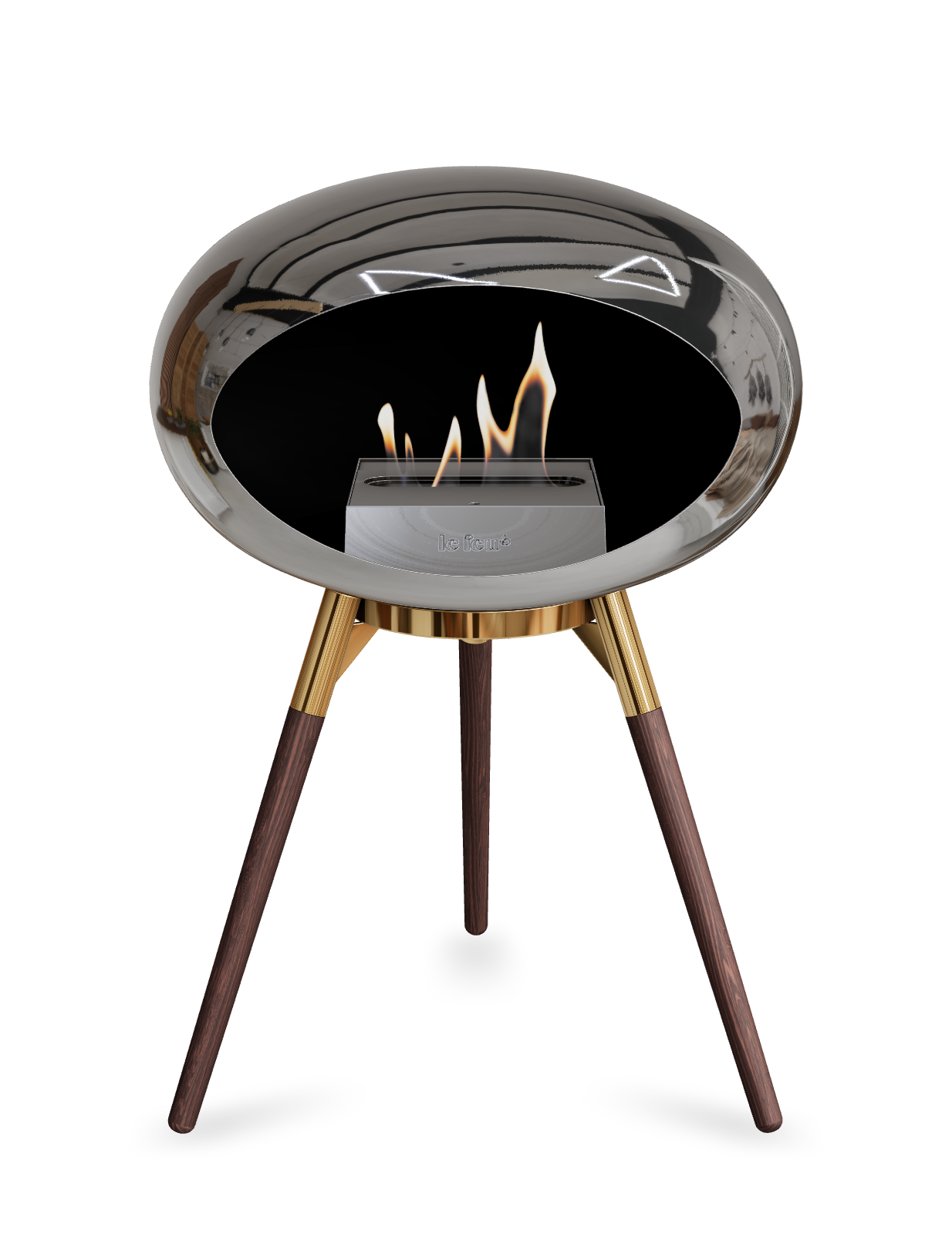 Le Feu Dome Ground Low – Freestanding Bioethanol Fireplace, Classic Size