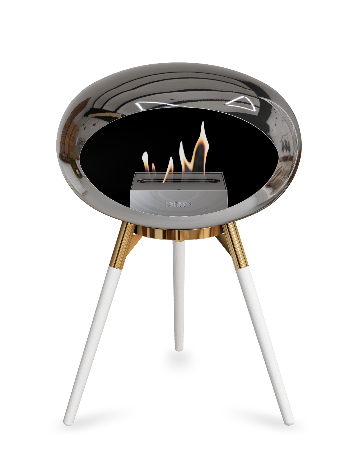 Le Feu Dome Ground Low – Freestanding Bioethanol Fireplace, Classic Size