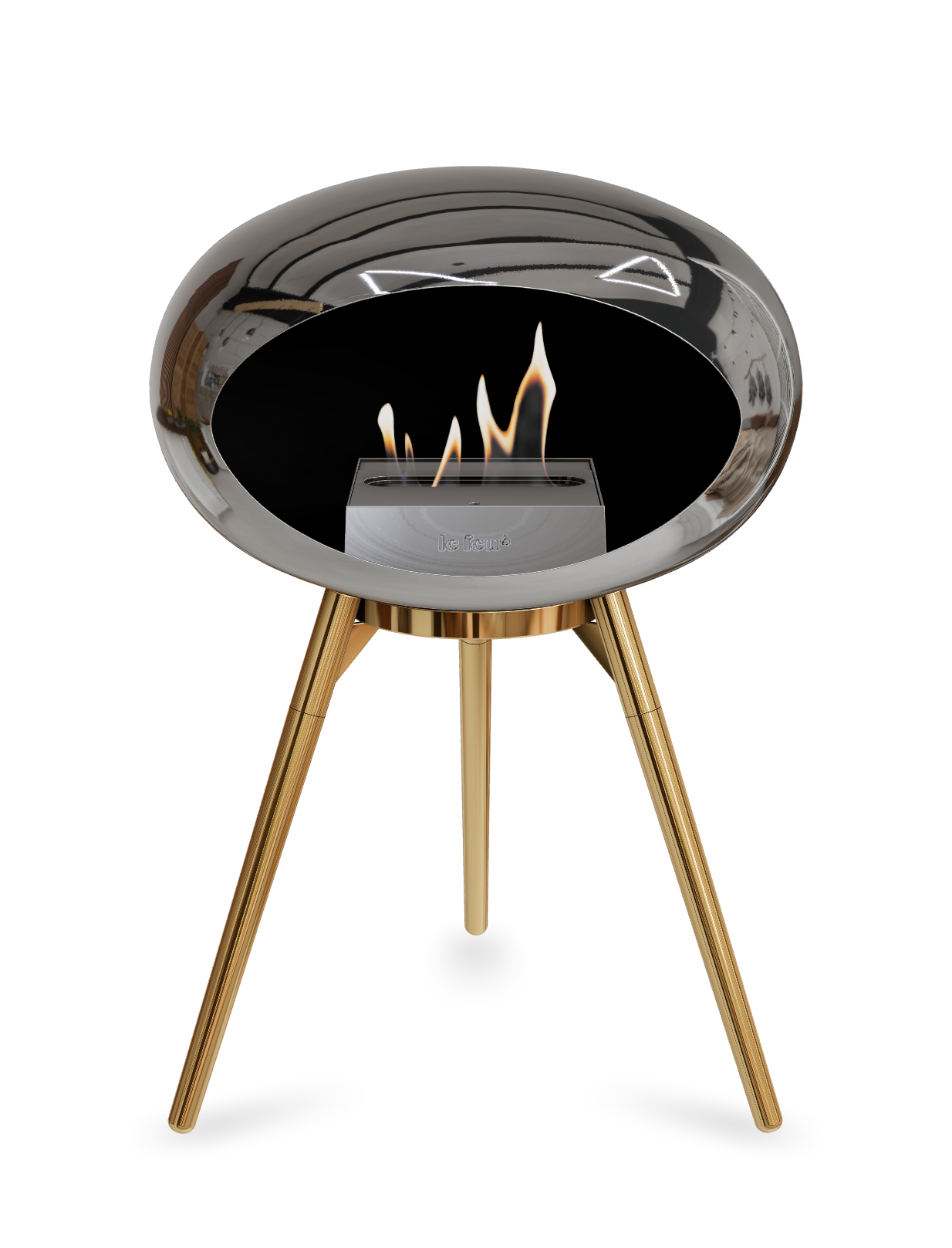 Le Feu Dome Ground Low – Freestanding Bioethanol Fireplace, Classic Size