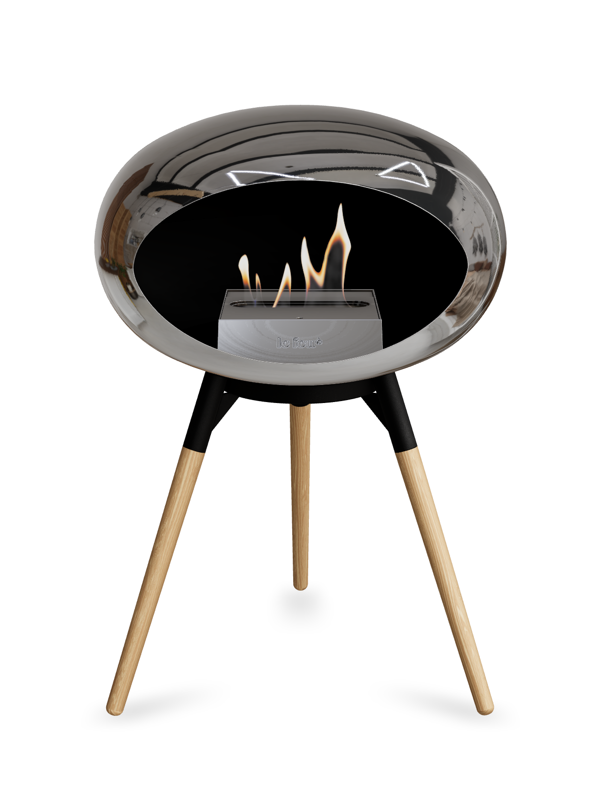 Le Feu Dome Ground Low – Freestanding Bioethanol Fireplace, Classic Size
