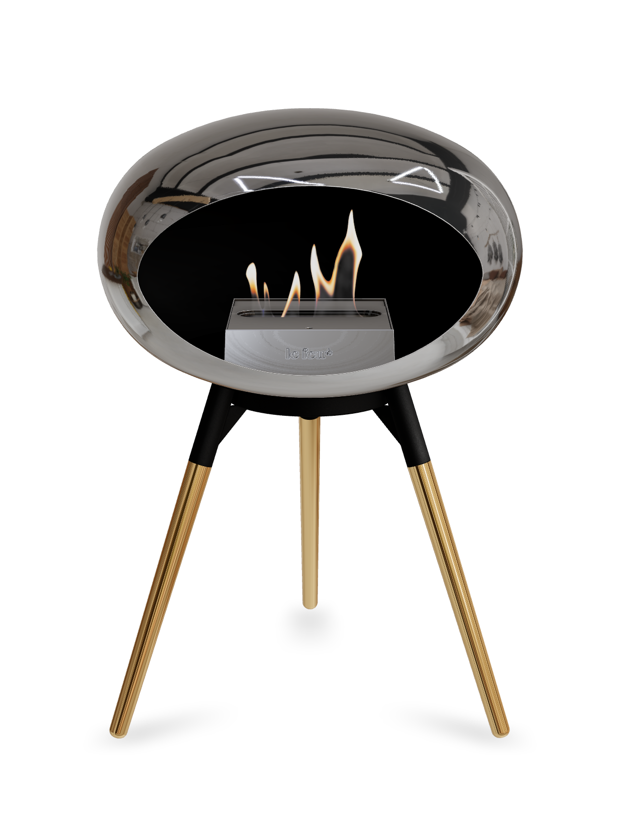 Le Feu Dome Ground Low – Freestanding Bioethanol Fireplace, Classic Size