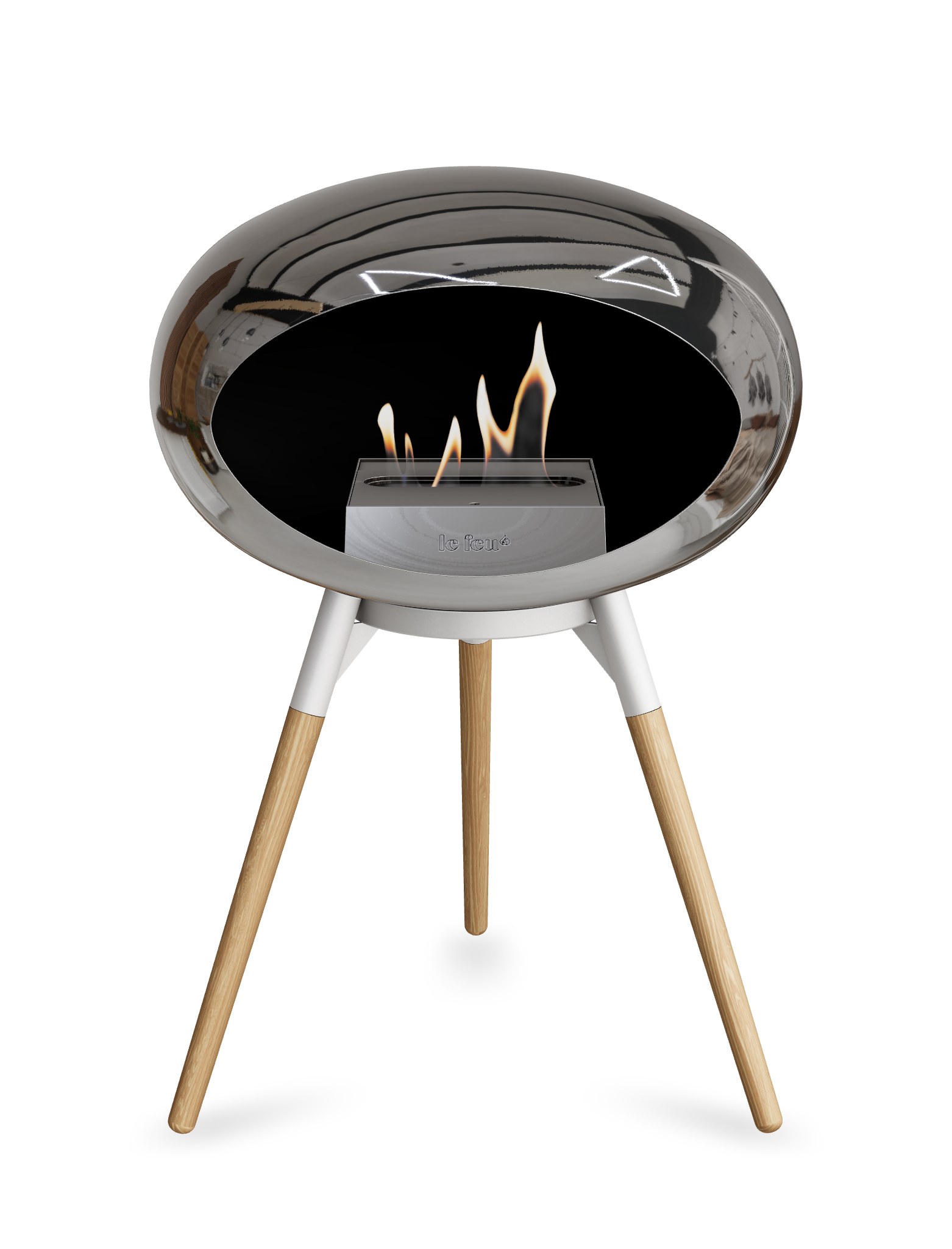 Le Feu Dome Ground Low – Freestanding Bioethanol Fireplace, Classic Size