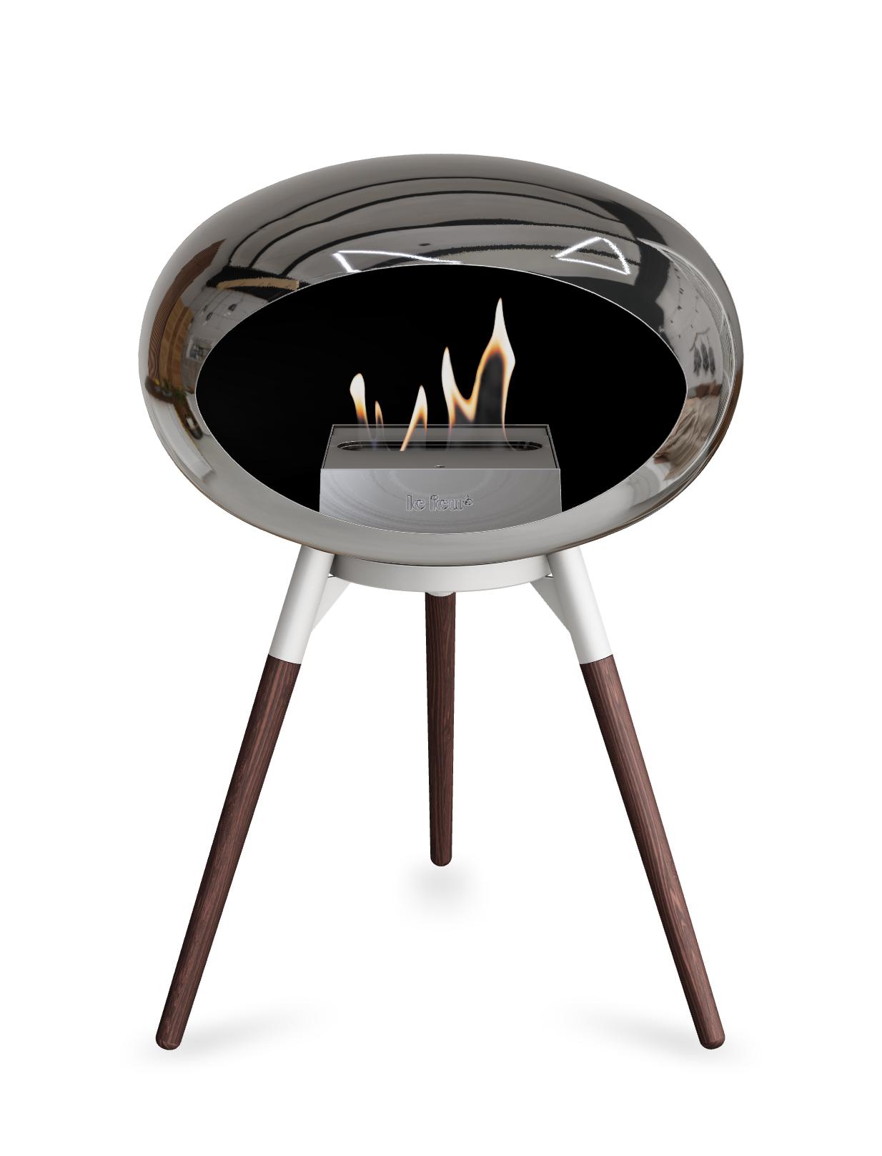 Le Feu Dome Ground Low – Freestanding Bioethanol Fireplace, Classic Size