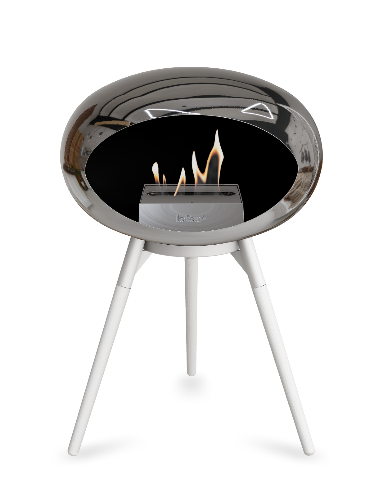 Le Feu Dome Ground Low – Freestanding Bioethanol Fireplace, Classic Size