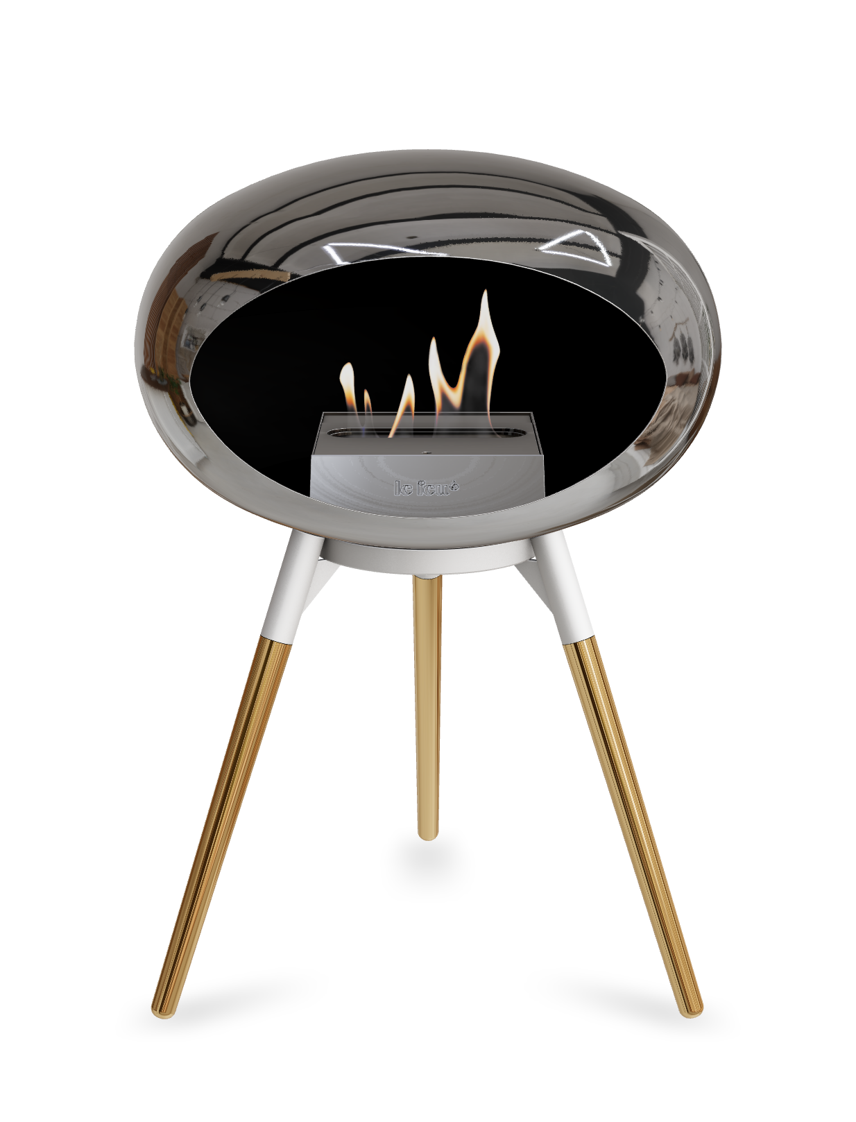 Le Feu Dome Ground Low – Freestanding Bioethanol Fireplace, Classic Size