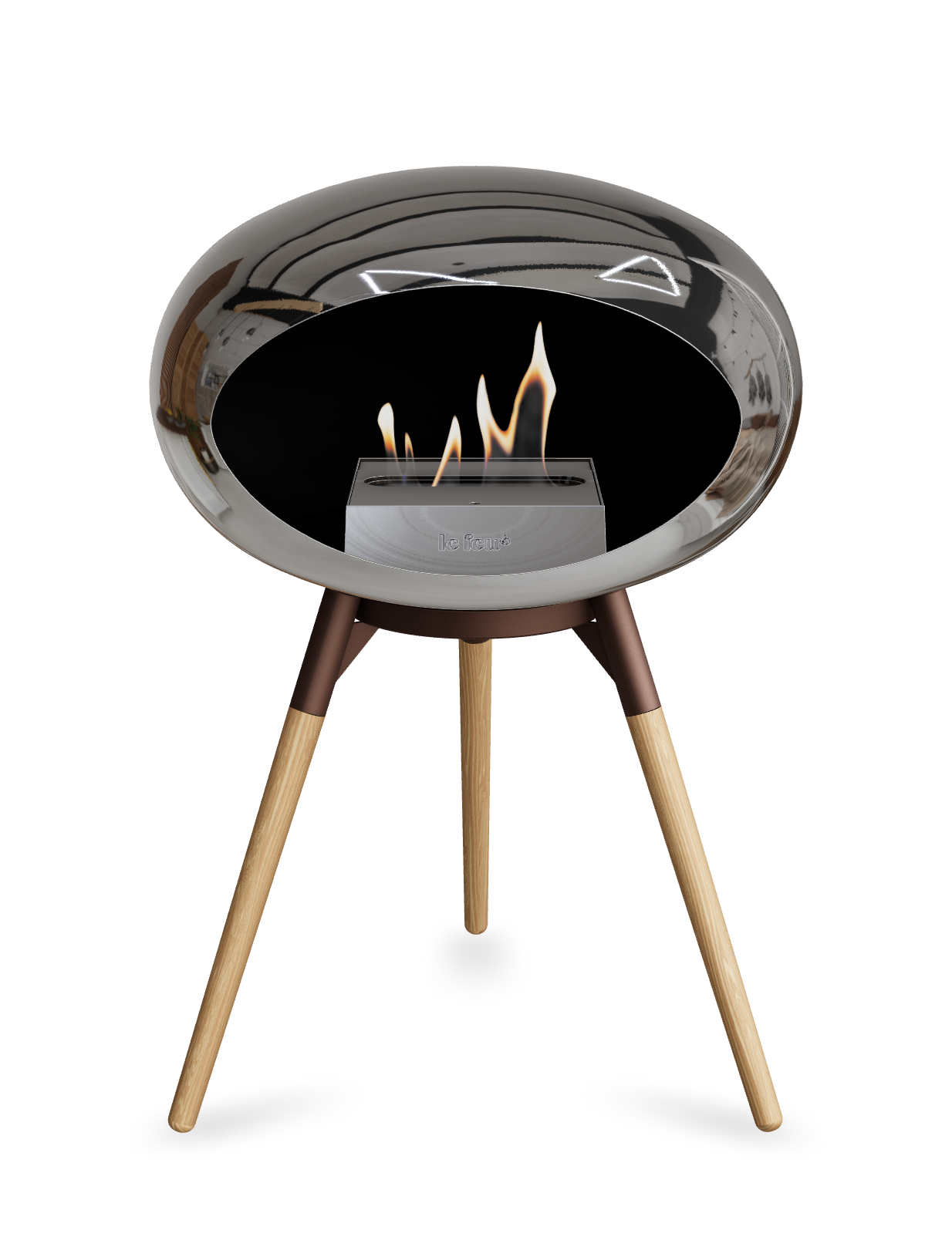 Le Feu Dome Ground Low – Freestanding Bioethanol Fireplace, Classic Size