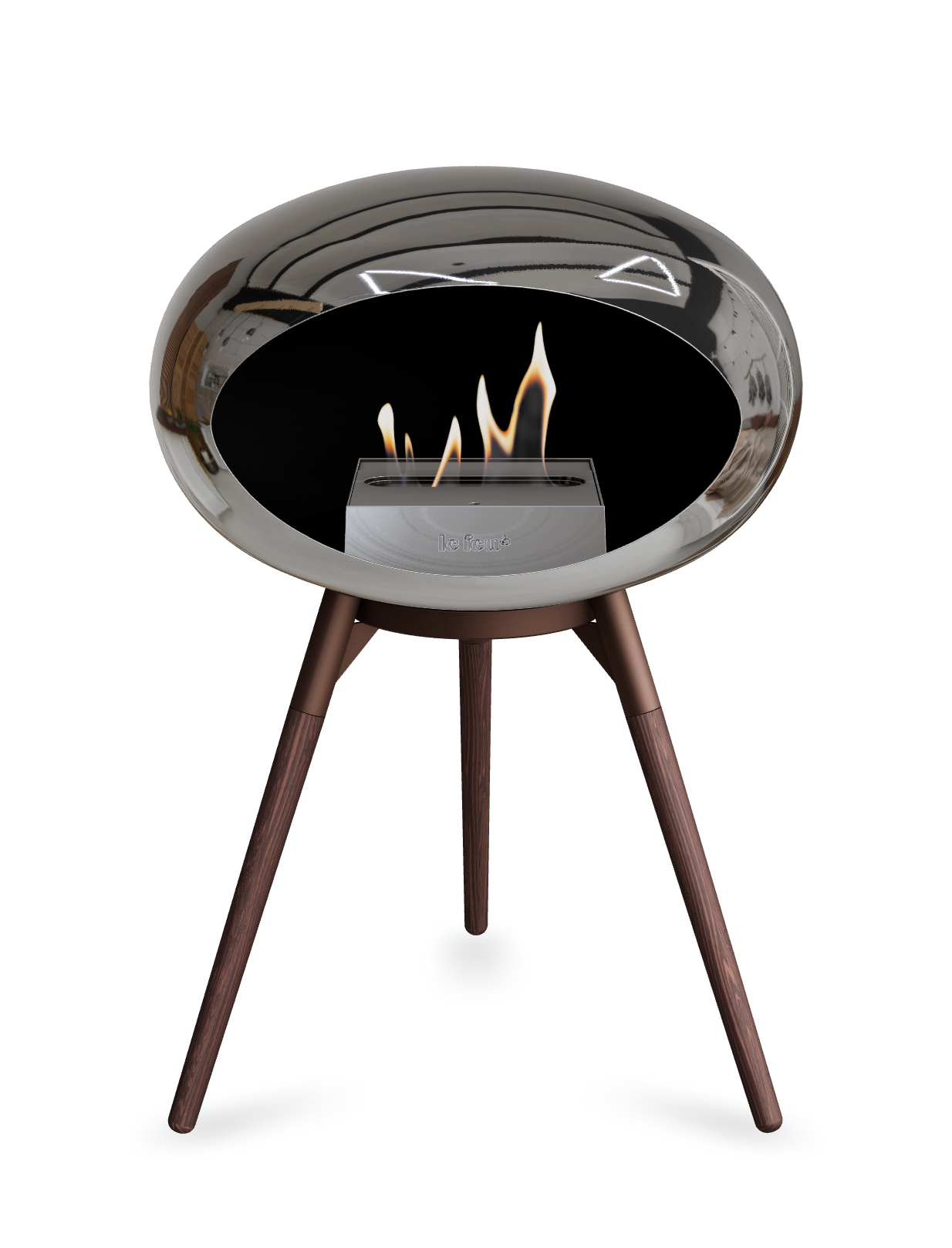 Le Feu Dome Ground Low – Freestanding Bioethanol Fireplace, Classic Size
