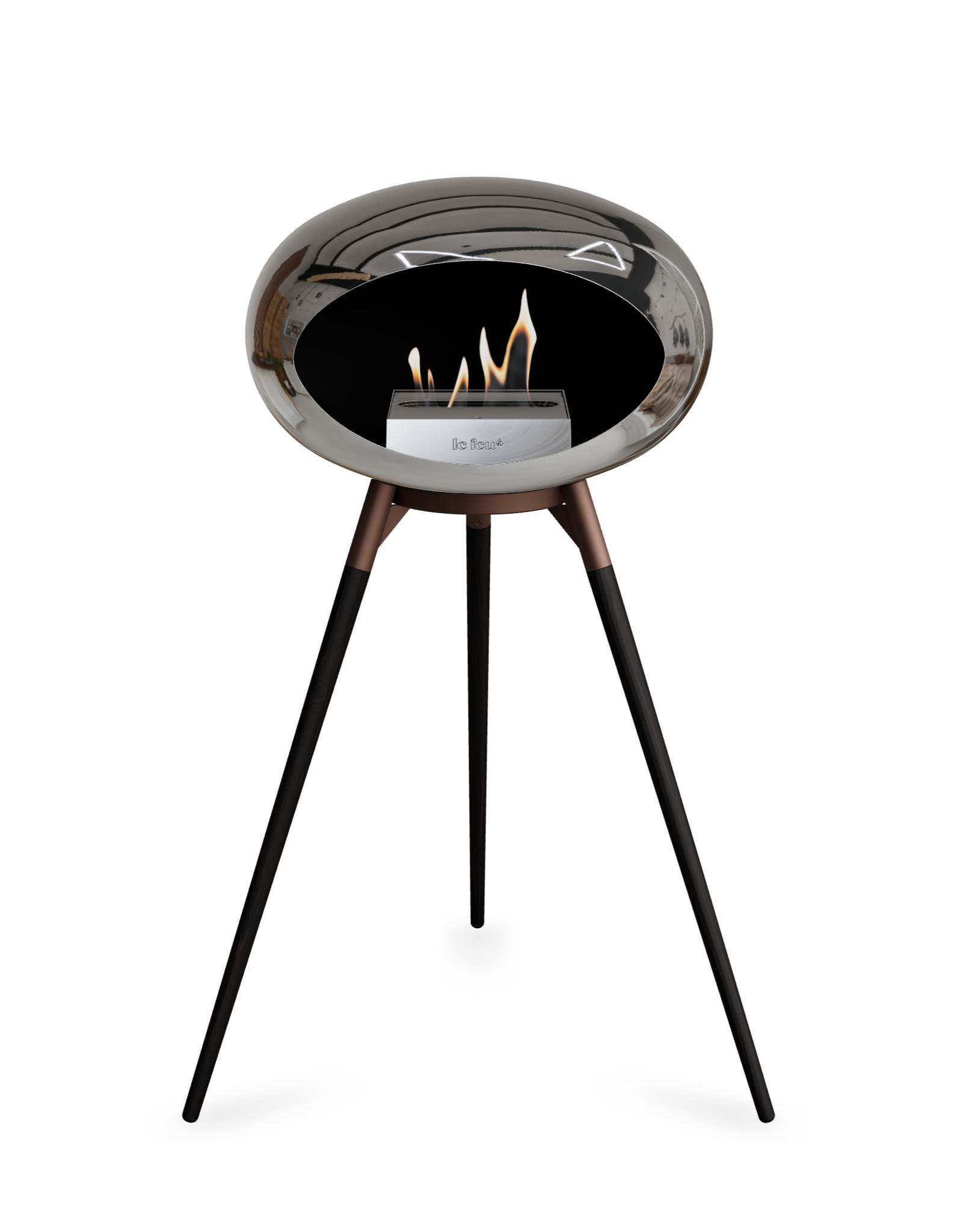 Le Feu Dome Ground High – Freestanding Bioethanol Fireplace (Classic 525)