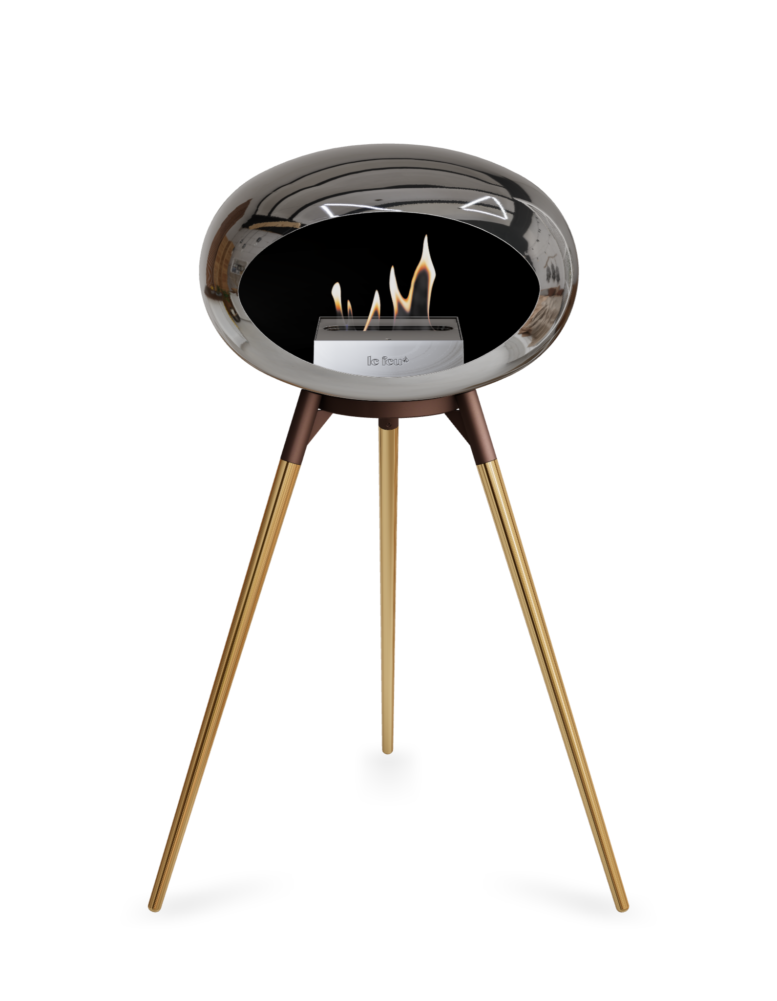 Le Feu Dome Ground High – Freestanding Bioethanol Fireplace (Classic 525)
